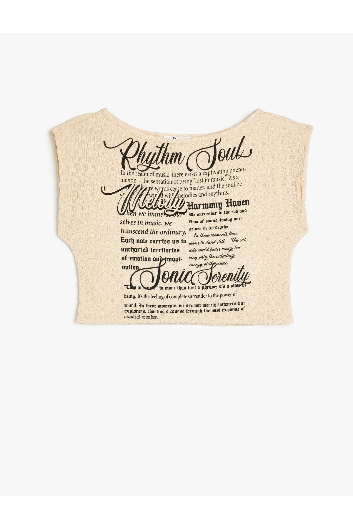 Koton Yeni Sezon Bürümcük Tişört Slogan Baskılı Kısa Kollu Bisiklet Yaka Slim Fit