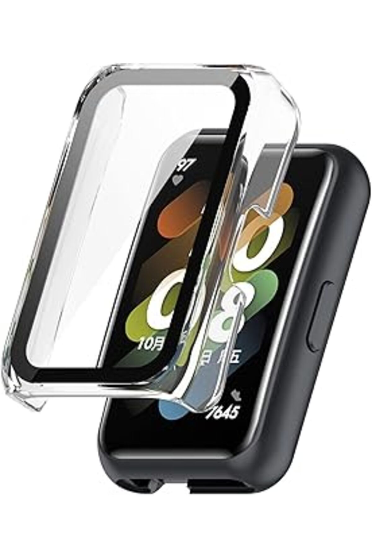Mu Art Mi Band 7 Pro Ile Uyumlu Sert Pc Kasa Koruma Mi Band 7 Pro Ile Uyumlu Gard Çerçeve Şeffaf