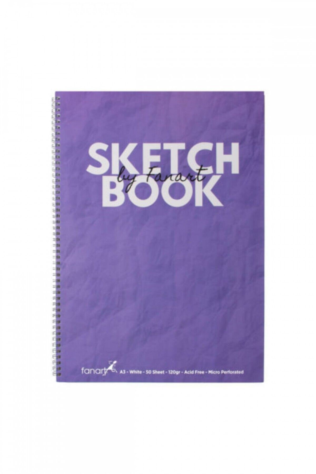 Fanart-Sketch Book (OLD BOOK) A3 Spiraled 120 gr White Paper - Purple 1