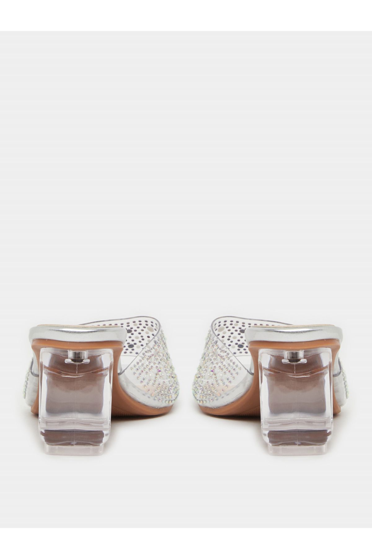 Take Two By Styli-Embellished Transparent Strap Block Heel Sandals 4