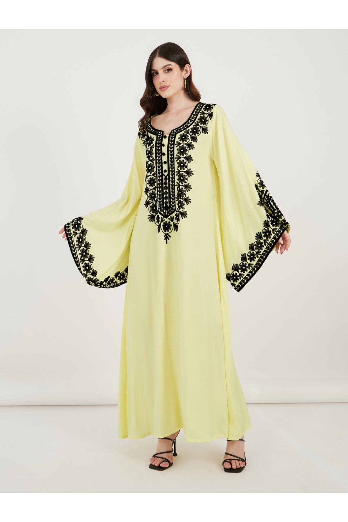 Maxim Creation By Styli-Thread Aariwork Kaftan with Flute Sleeves 2