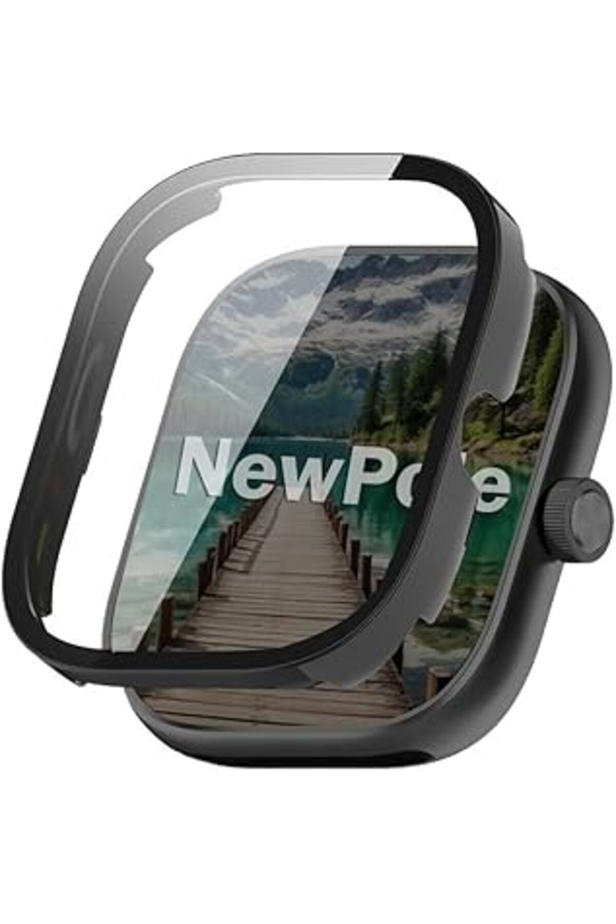 Mu Art Newpole Xiaomi Redmi Watch 4 Için Watch Ekran Koruyucu Kırılmaz Cam Ve Tam Kaplayan Watch Kasa Kor
