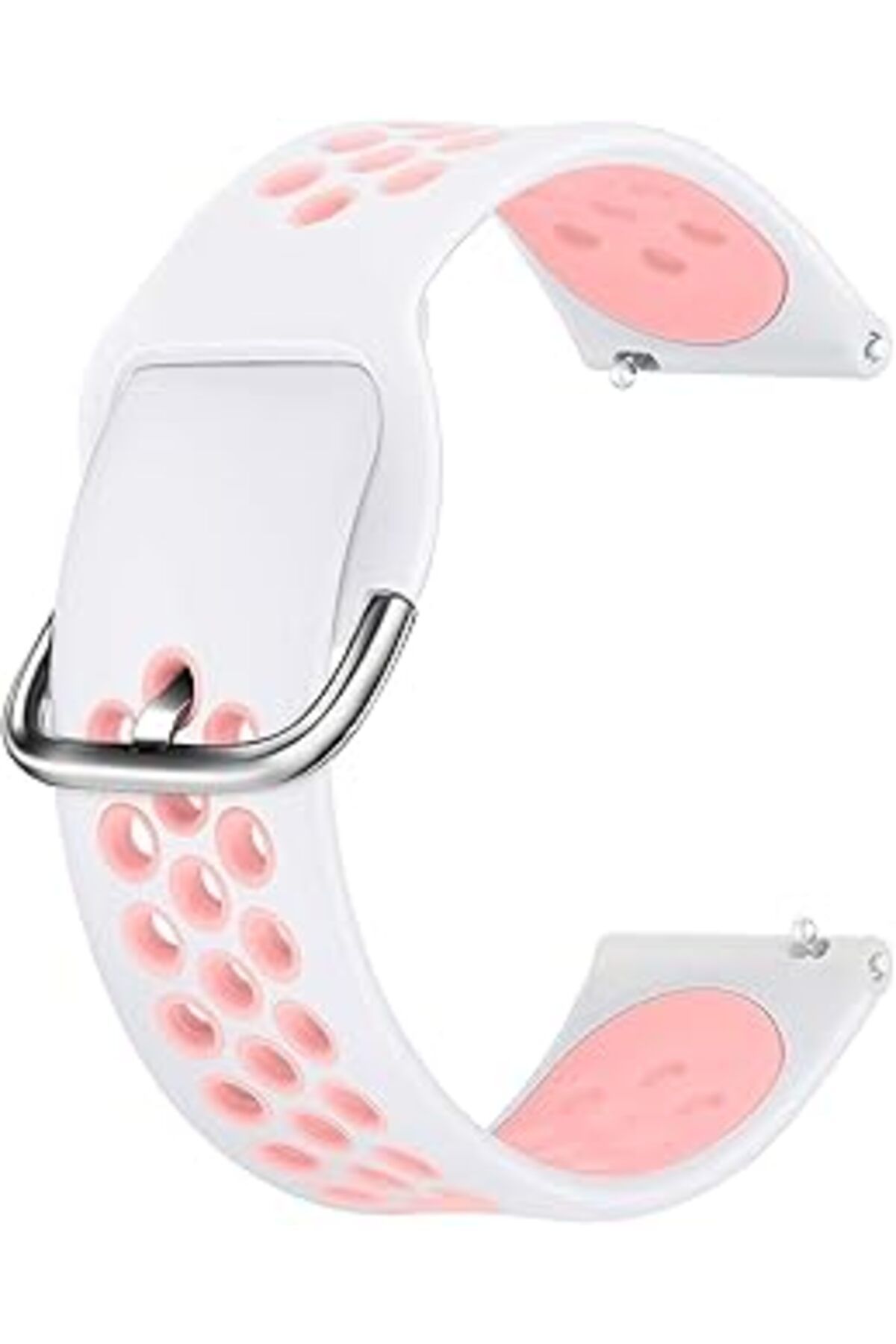 robotrend Caseup Amazfit Pace 2 Stratos, Caseup Silicone Sport Band Beyaz Açık Pembe