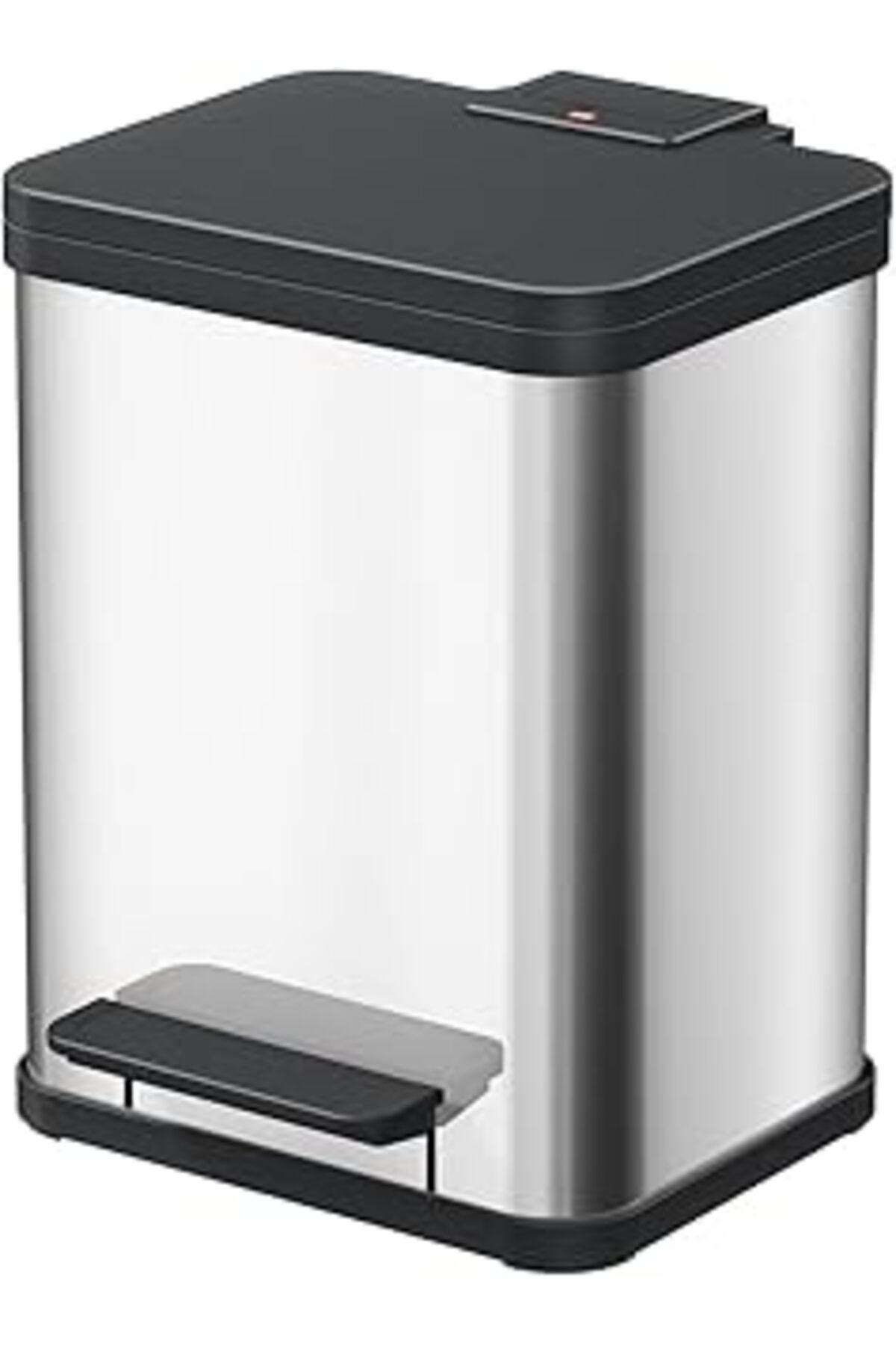 robotrend Hailo 0622 – 200, Öko Duo Plus M, Pedallı-Abfalltrenner, 2 X 9 Litre, Metal, Edelstahl, 36 X 33 X 4
