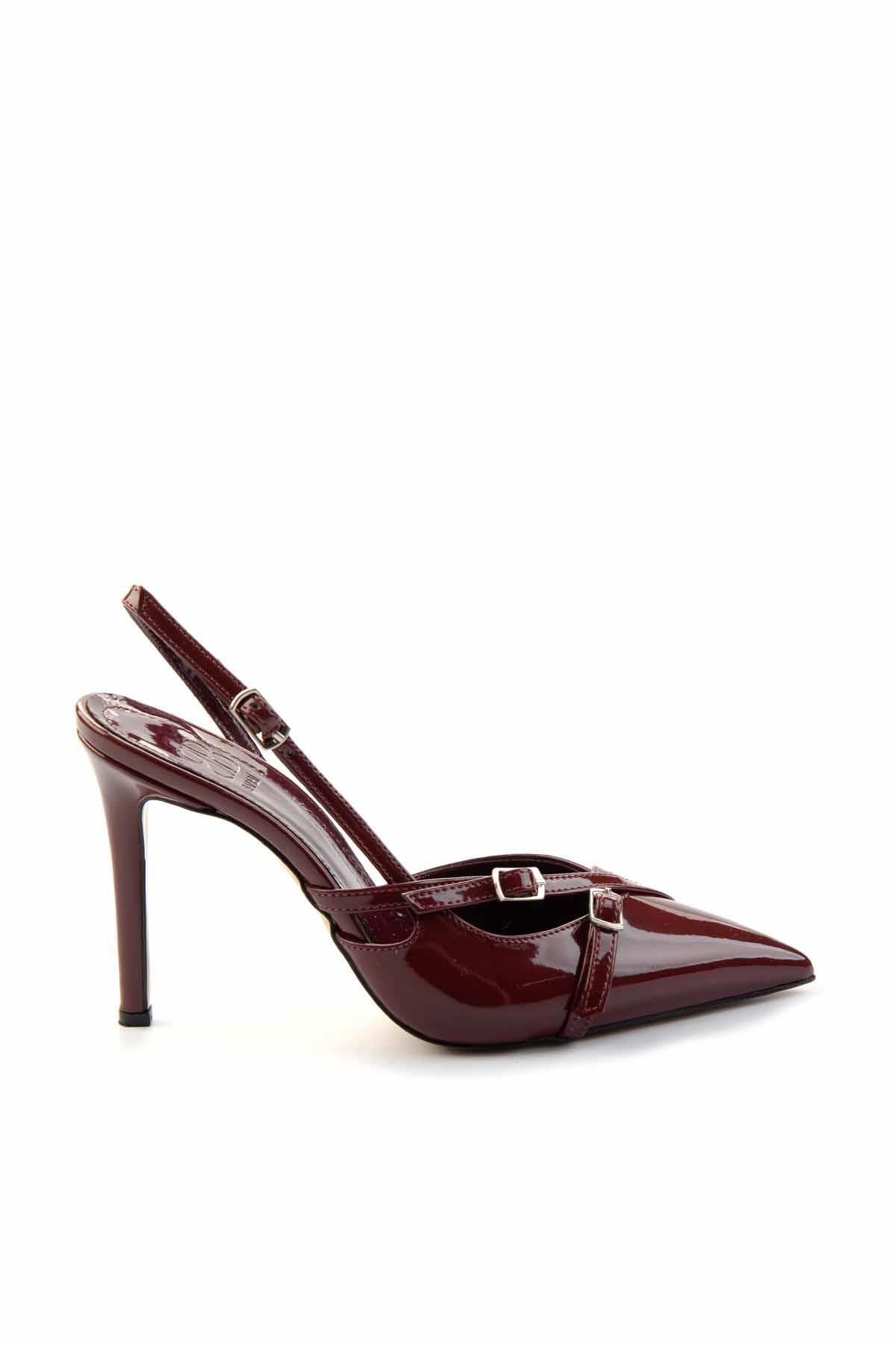 کفش پاشنه دار کلاسیک زنانه Claret Red K01667010108 Bambi