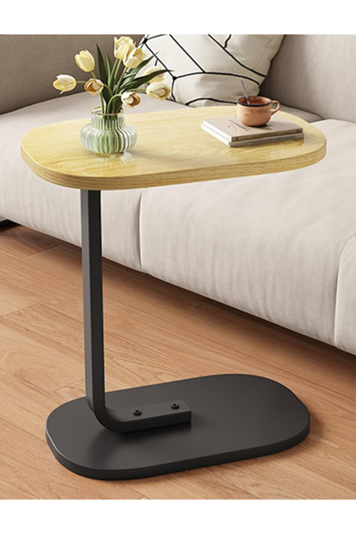 صينية مسند ذراع أريكة من الخيزران قابله للطي