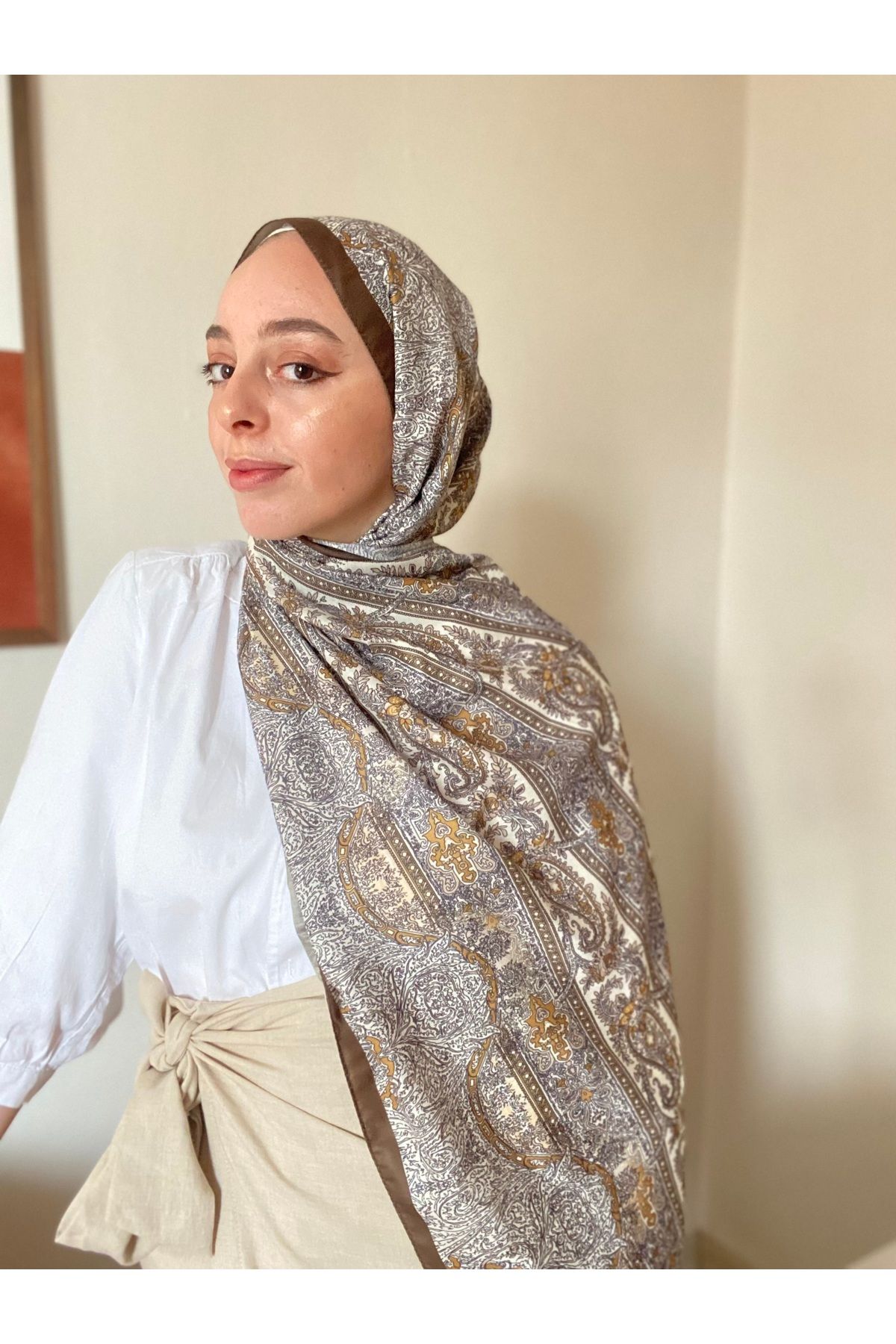 lushal scarfs Retro etnik desen şal