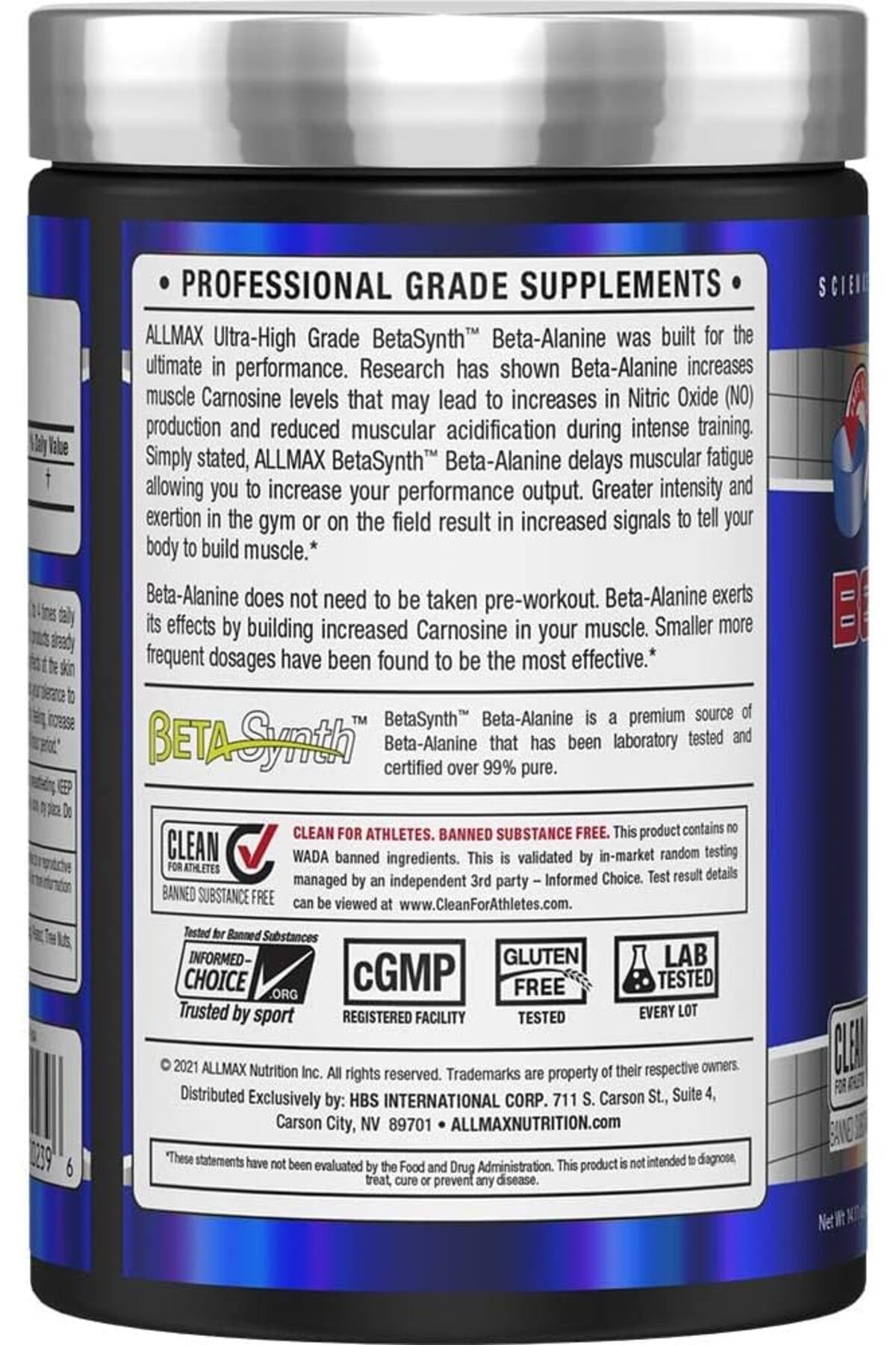 ALLMAX Nutrition-Beta Alanine Supplement (400g) 2