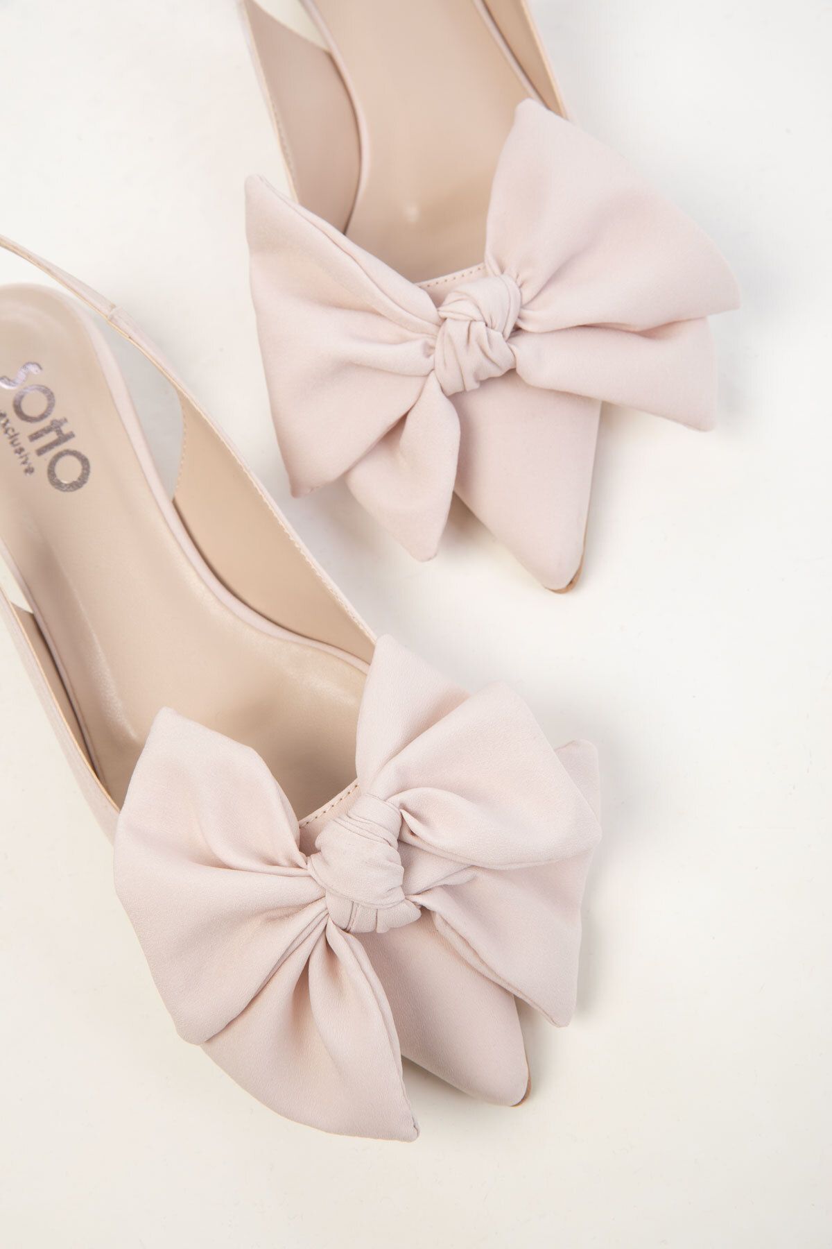 SOHO-Beige Matte Satin Damen Klassische Schuhe mit Absatz 20410 7