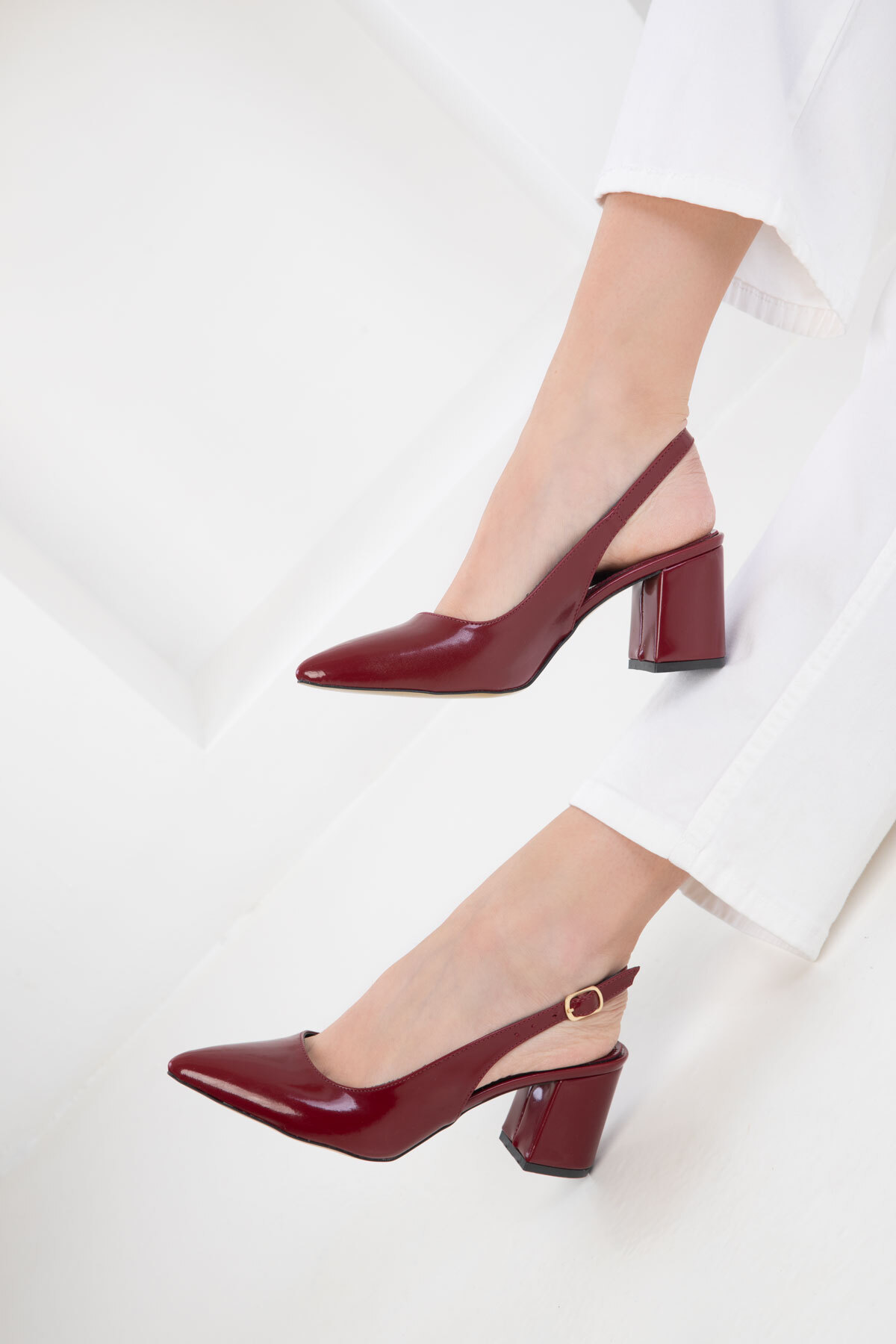 SOHO  Bordo Rugan Kadın Klasik Topuklu Ayakkabı 20371 - Görsel 5