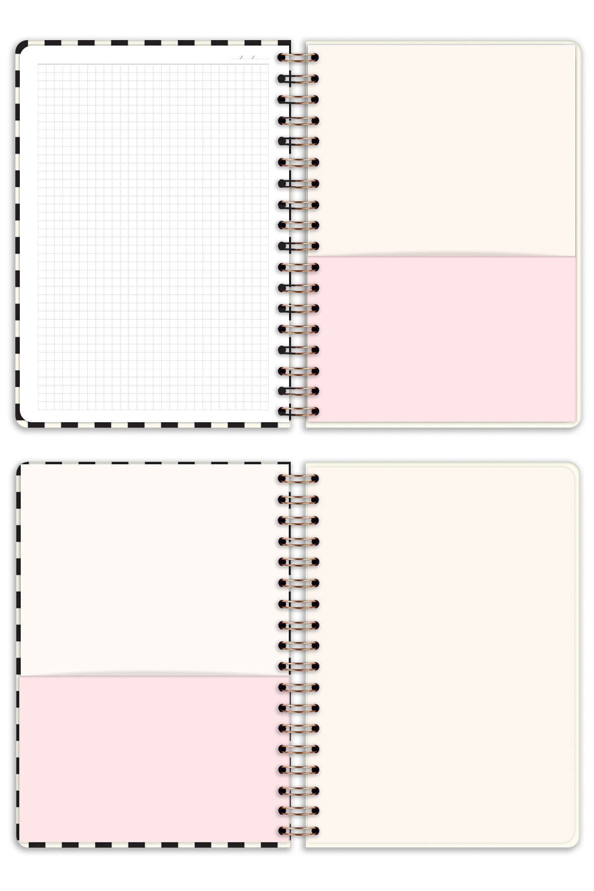 Matt Notebook-Spirilli Elastic B5 Notepad 17X24 cm Check Pattern 7