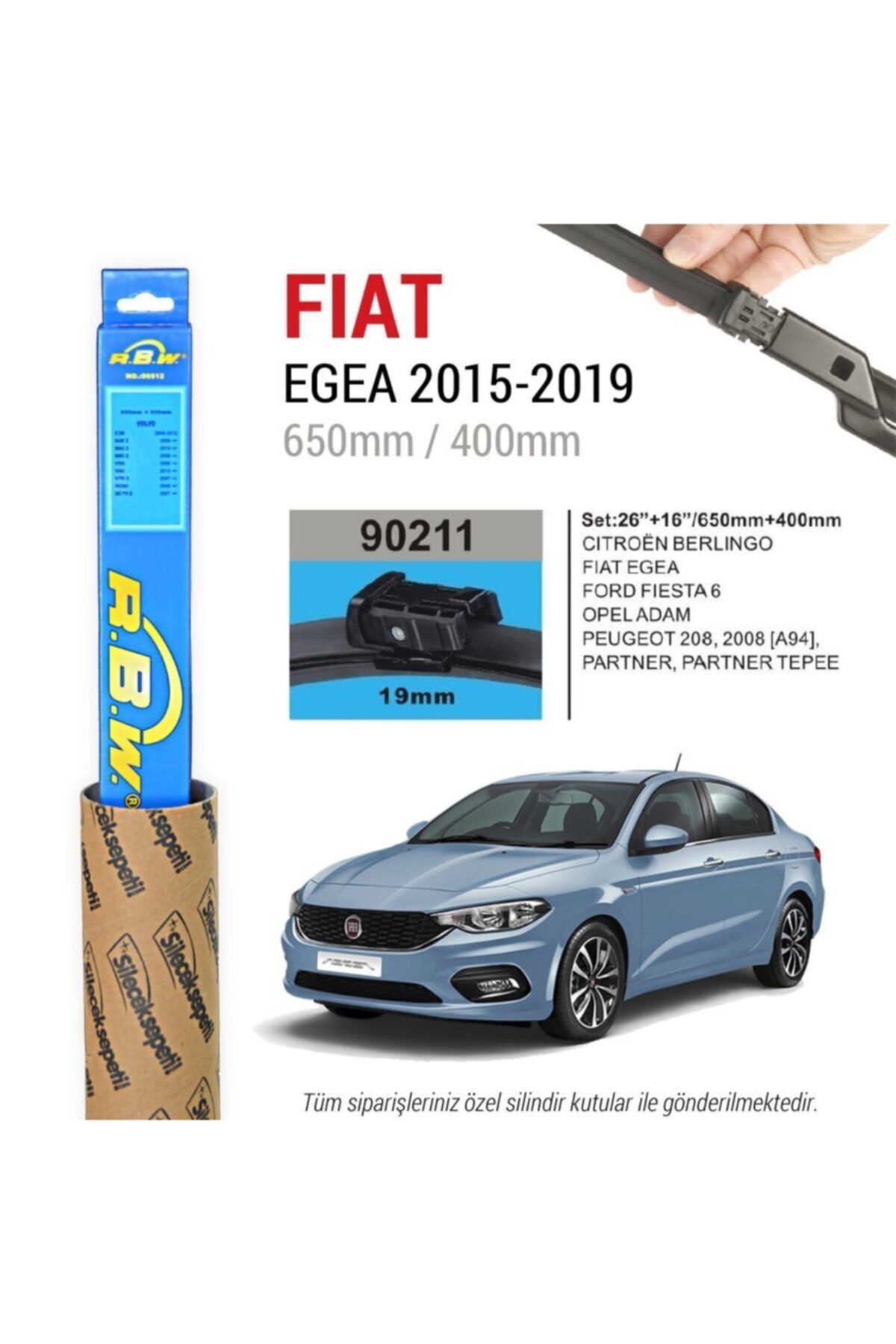 Rbw Fiat Egea Banana Wiper Set (2015-2020) - Trendyol