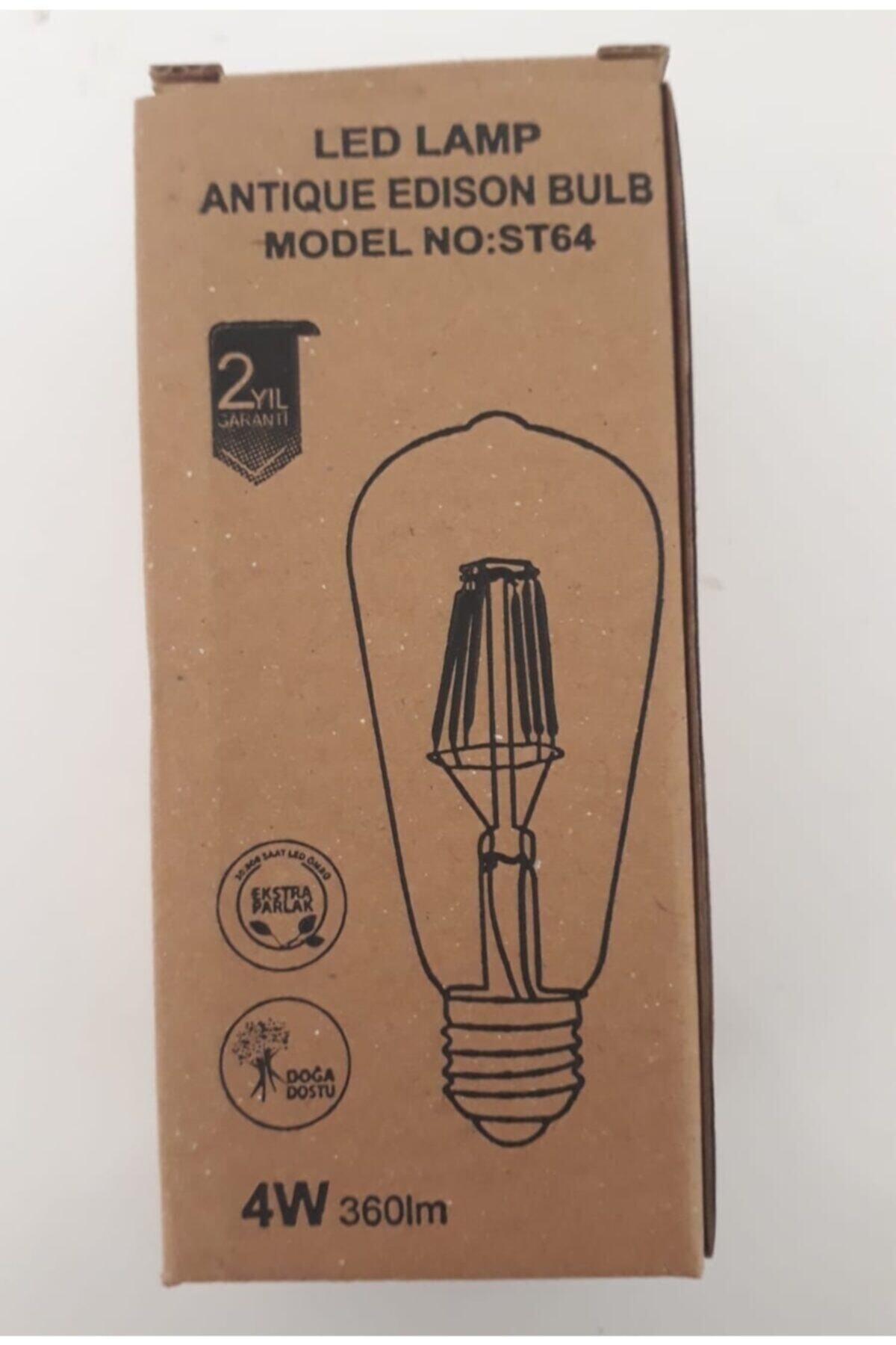 LED LAMP - 4w Rustik Led Ampul 4 Watt Bal Rengi St64 GU7261