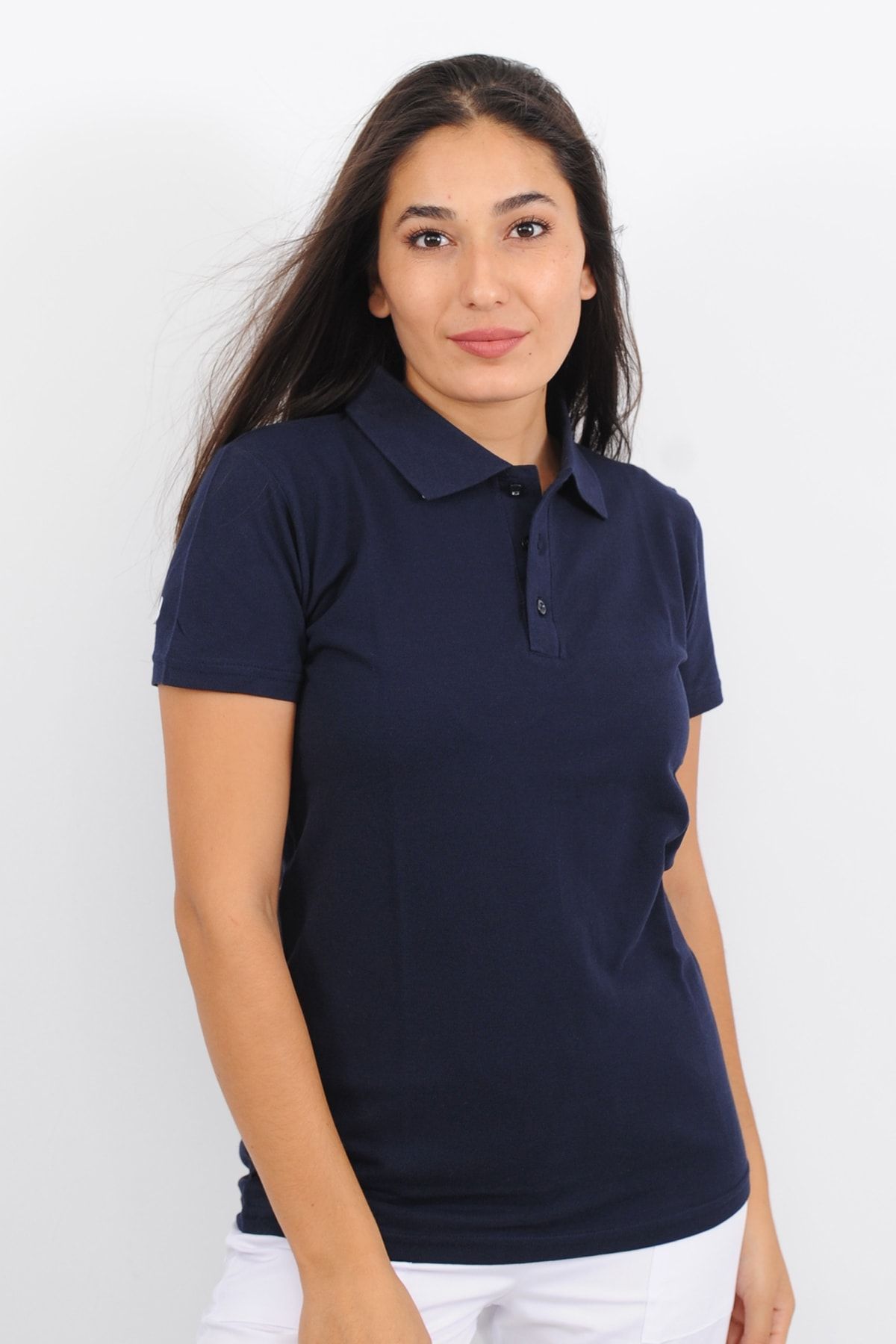 Dark blue polo shirt womens clearance