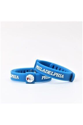 Philadelphia Sixers Mavi Ayarlanabilir Basketbol Bileklik PL656565