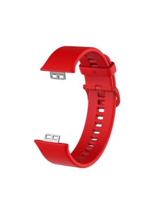 Huawei Watch Fit Uyumlu Silikon Kordon Kırmızı NZH-TKN-APP-KRD-559