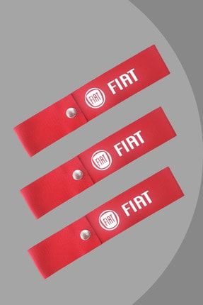 Fiat Logolu Kırmızı Renk Yüksek Kalite Tampon Dili & Çeki Ipi / 3'lü TAMPDILI0007