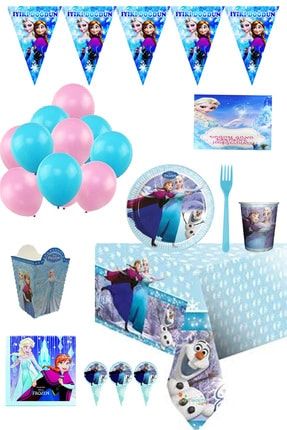 Frozen 8 Kişilik Doğum Günü Parti Seti Karlar Ülkesi PL-198-2
