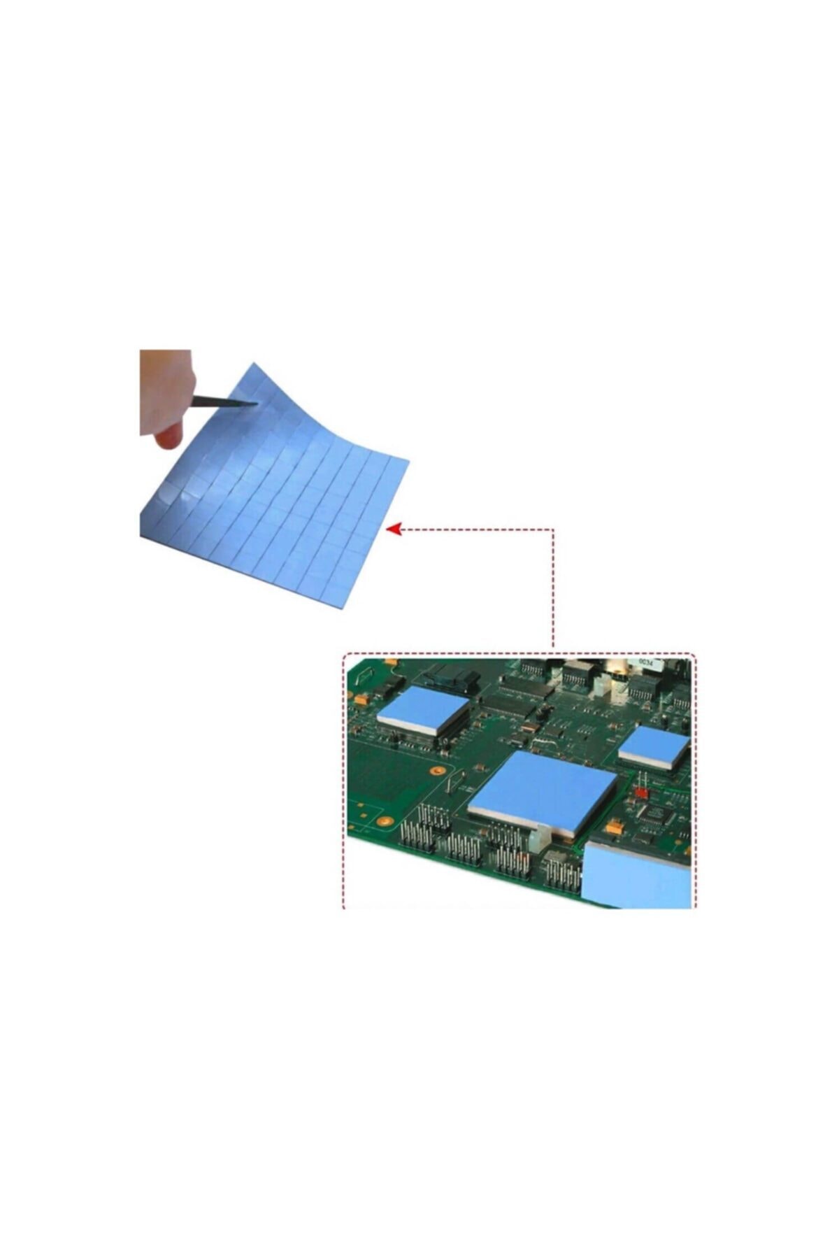 Wozlo 2.0mm*100*100mm Chipset Soğutucu Termal Pad Ped 10*10mm Kesilmiş 2