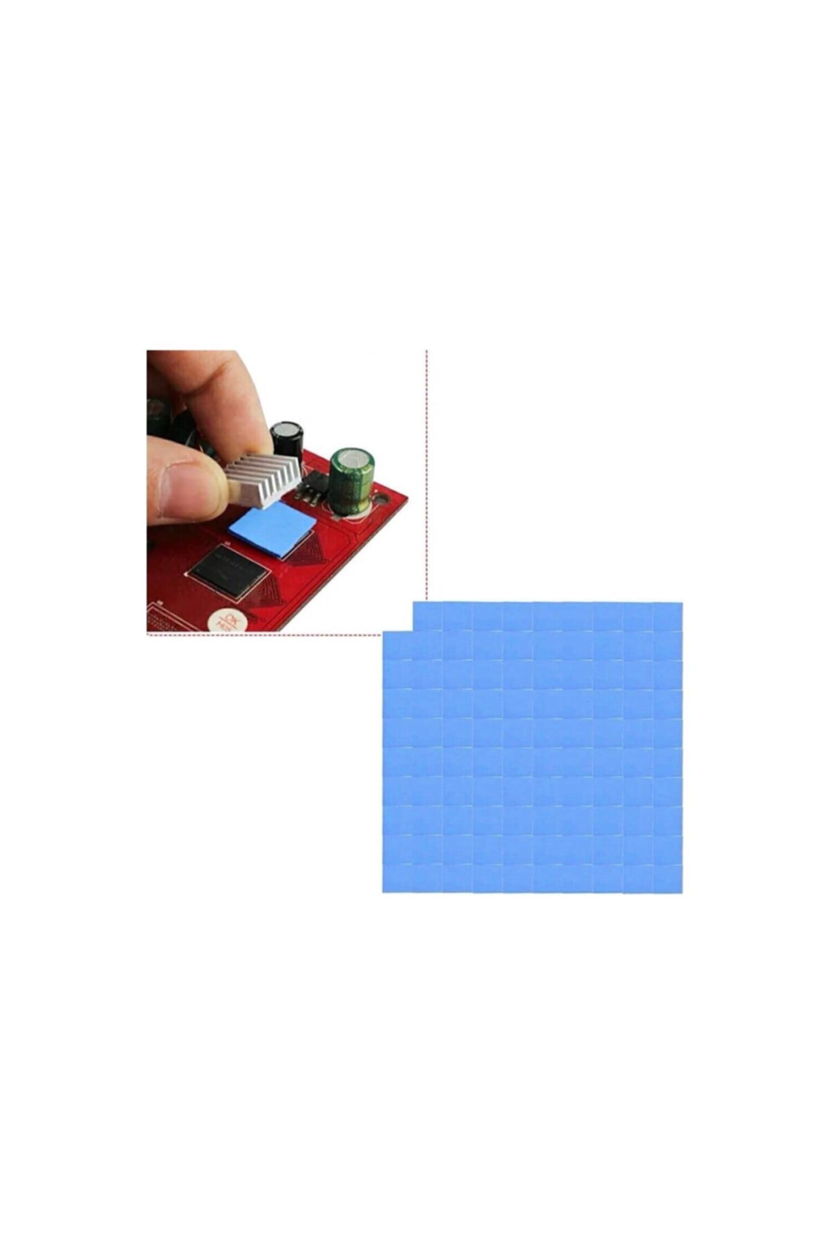 Wozlo 2.0mm*100*100mm Chipset Soğutucu Termal Pad Ped 10*10mm Kesilmiş 3