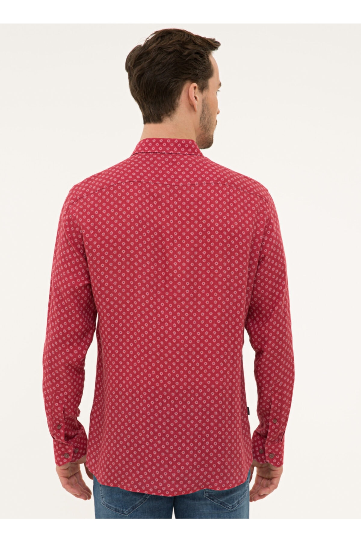 پیراهن مردانه قرمز پیرکاردین | 5002677476 اورجینال - تصویر 2