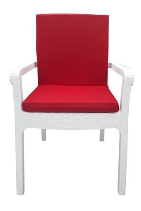 Elit Su Geçirmez Yüksek Arkalı Sandalye/koltuk Minderi - Kırmızı esgm0011