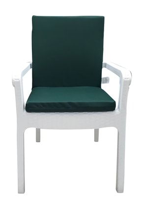 Elit Su Geçirmez Yüksek Arkalı Sandalye/Koltuk Minderi-Koyu Yeşil esgm0002