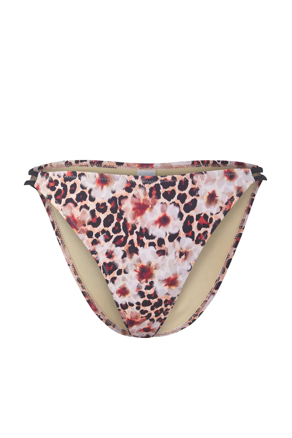 Trendyol Collection-Flower and Leopard Mix Patterned Regular Waist Regular Bikini Bottom Tbess25Ba00045 5