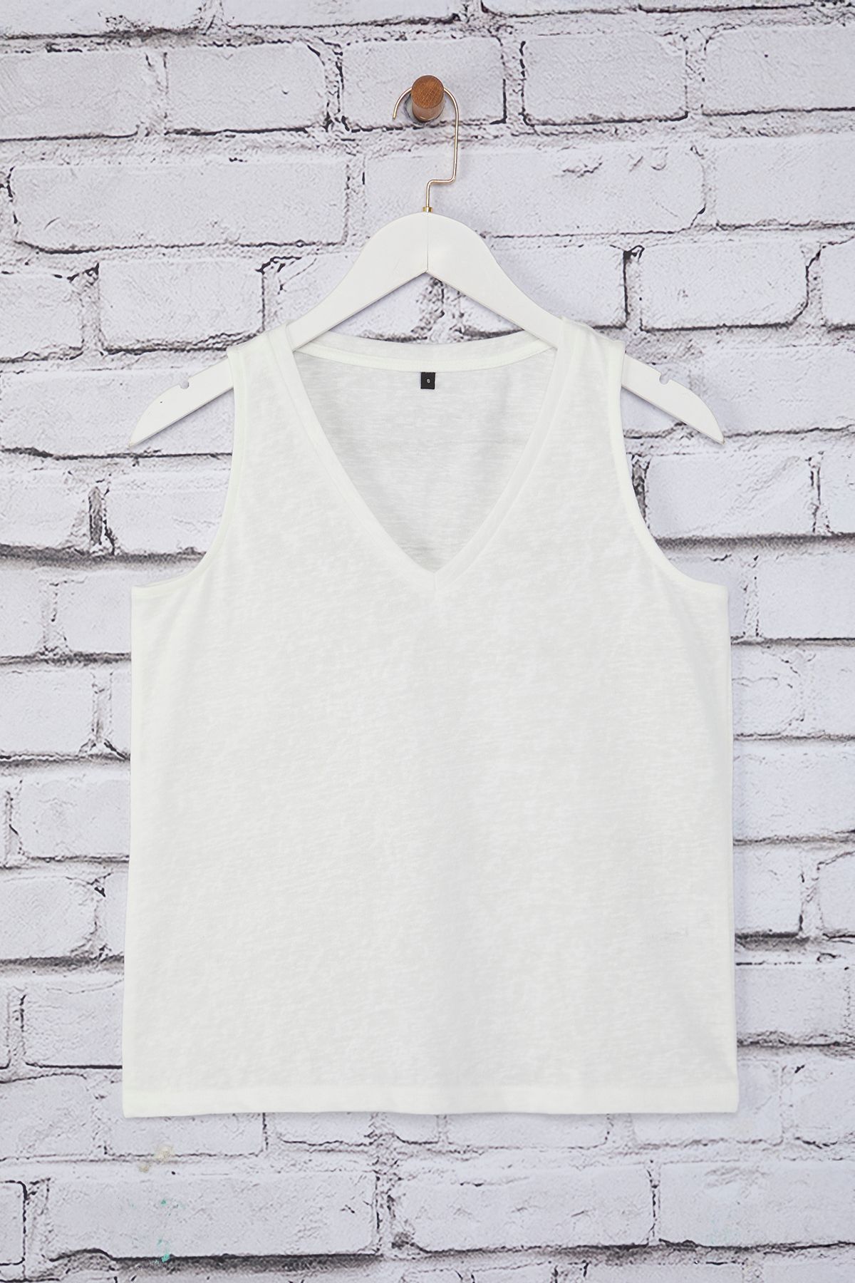 Trendyol Collection-Ecru Linen Look Regular/Normal Fit Knitted Undershirt Twoss25Al00037 5