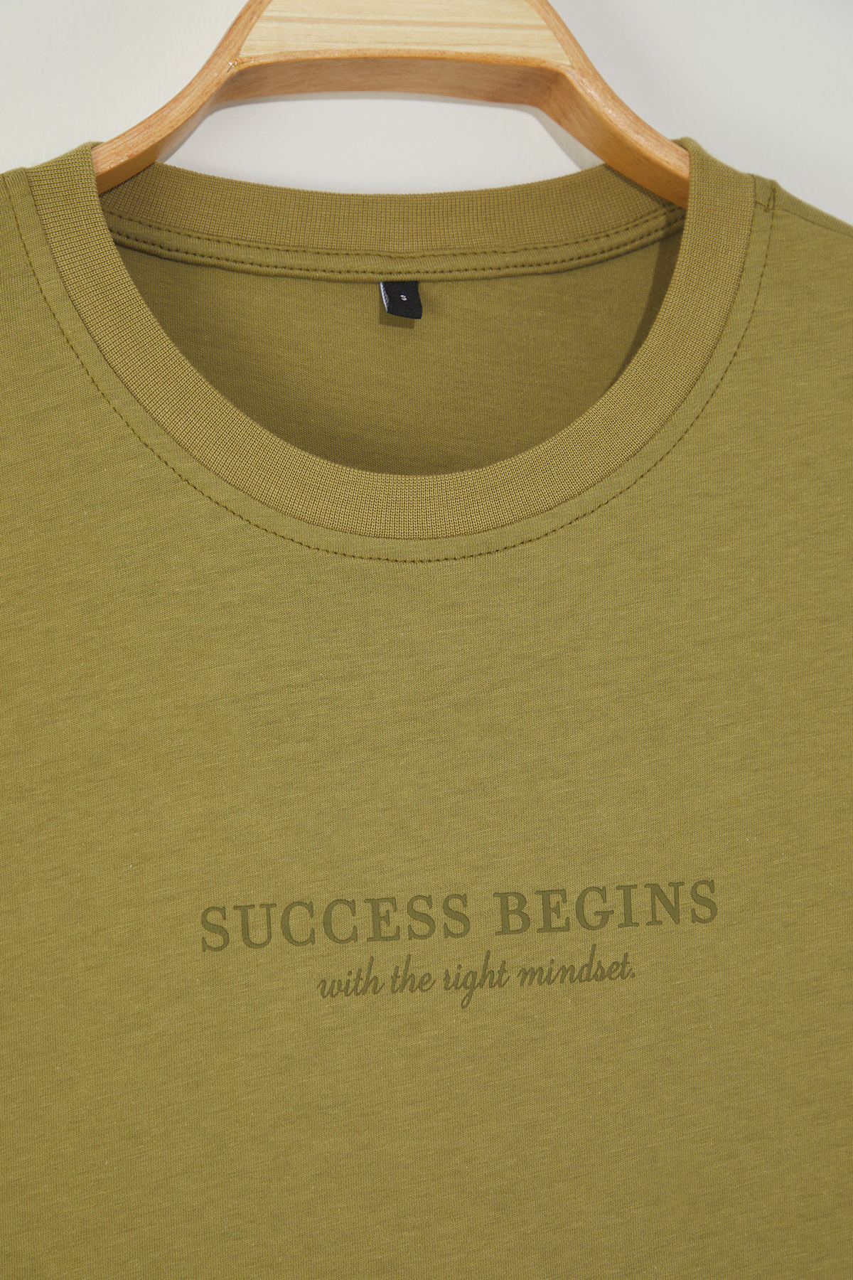 Trendyolmilla  Haki-Siyah Oversize/Geniş Kesim 2'li Paket Yazı Baskılı %100 Pamuk T-Shirt TMNSS25TS00211 - Görsel 9