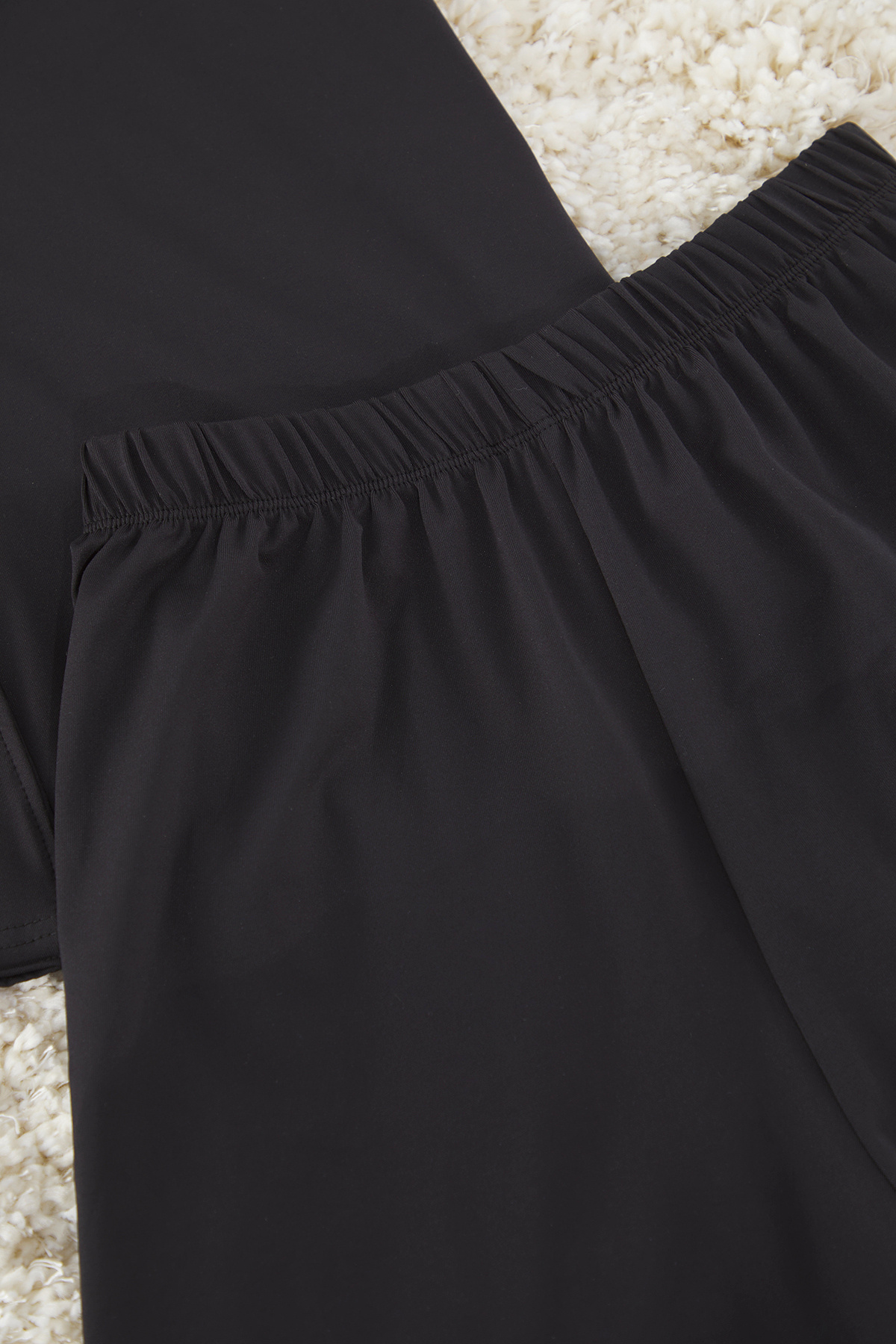 Trendyol Curve-Milan Knitted Black Pyžam Set - Košilový límec TBBSS25AI00090 5