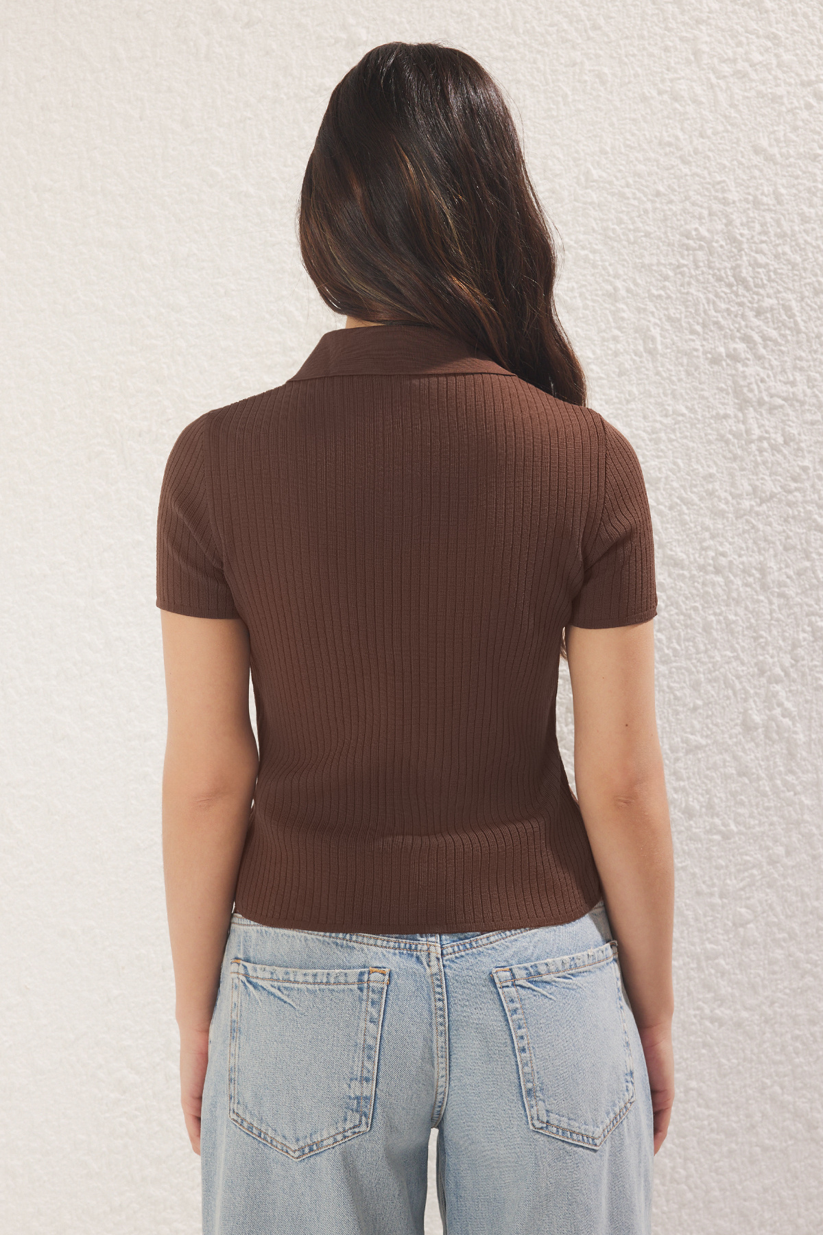 Trendyol Collection-Navy Blue-Brown Double Pack Basic Knitwear Cardigan Twoss25Hi00014 5