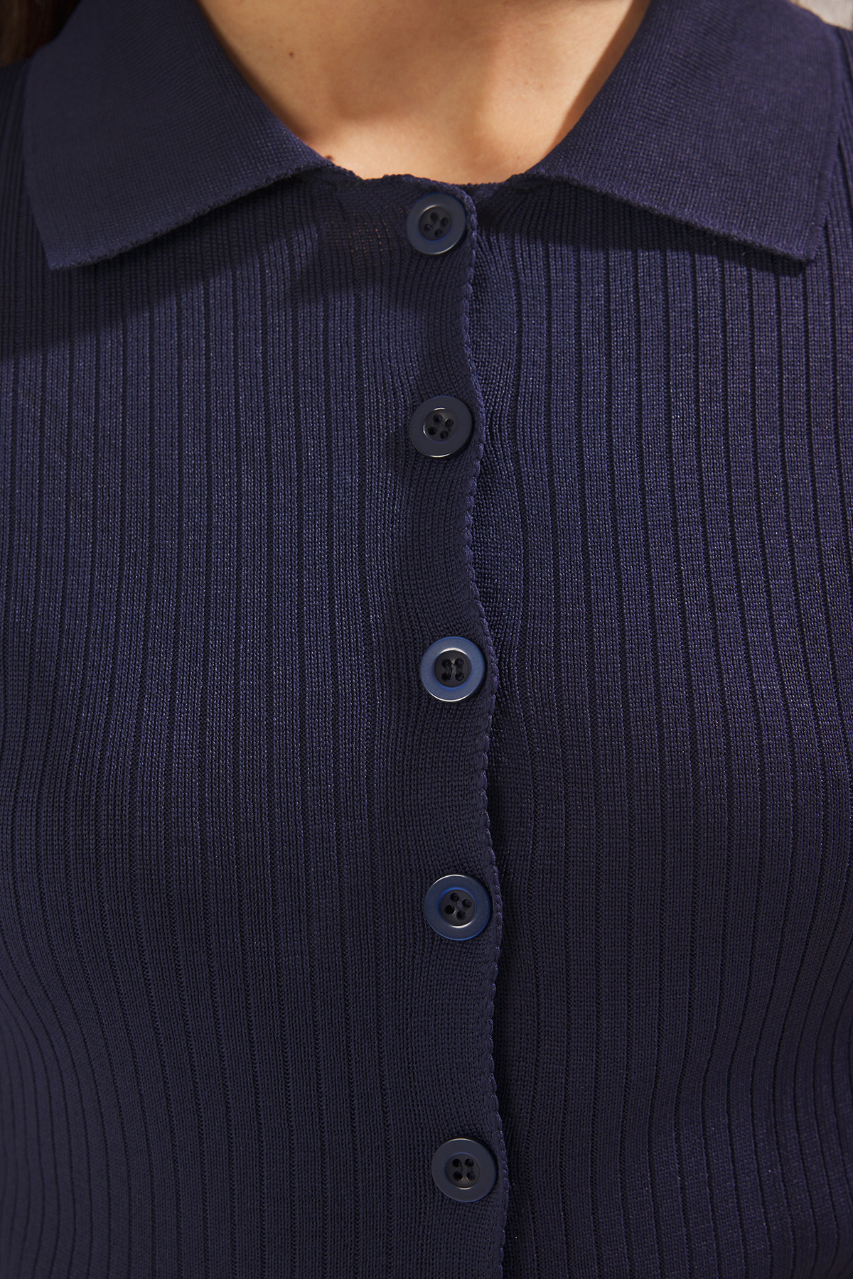 Trendyol Collection-Navy Blue-Brown Double Pack Basic Knitwear Cardigan Twoss25Hi00014 7