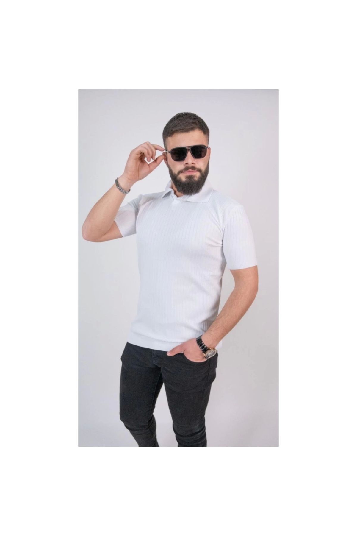 Narnuga MARSiLYAN- Triko Dokuma Yakalı Tshirt