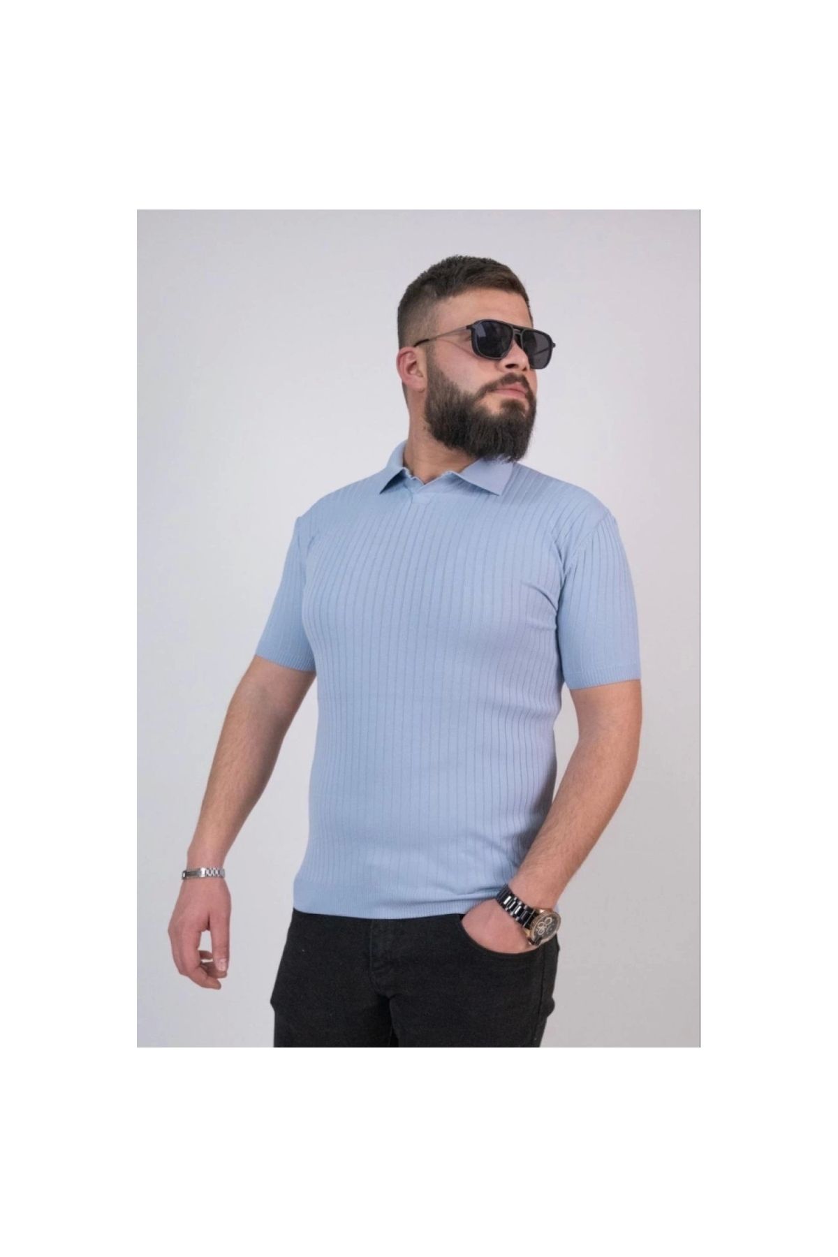 Narnuga MARSiLYAN- Triko Dokuma Yakalı Tshirt