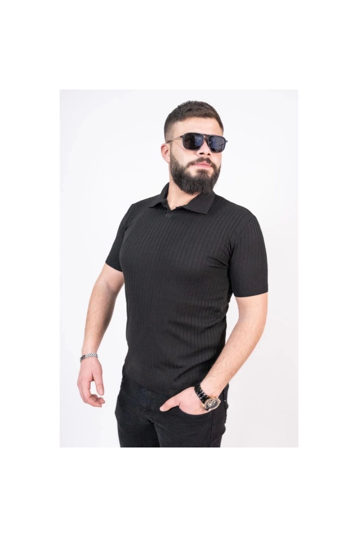 Narnuga MARSiLYAN- Triko Dokuma Yakalı Tshirt
