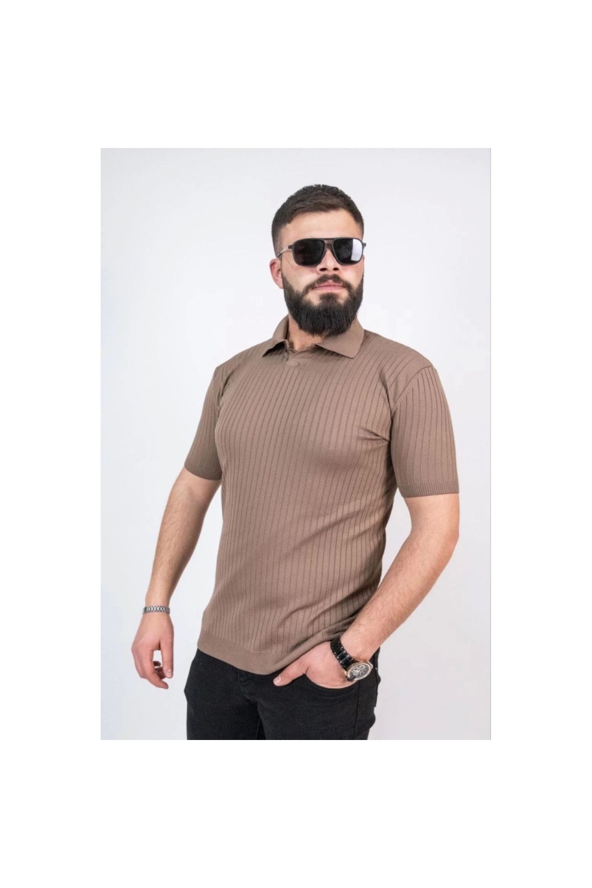 Narnuga MARSiLYAN- Triko Dokuma Yakalı Tshirt