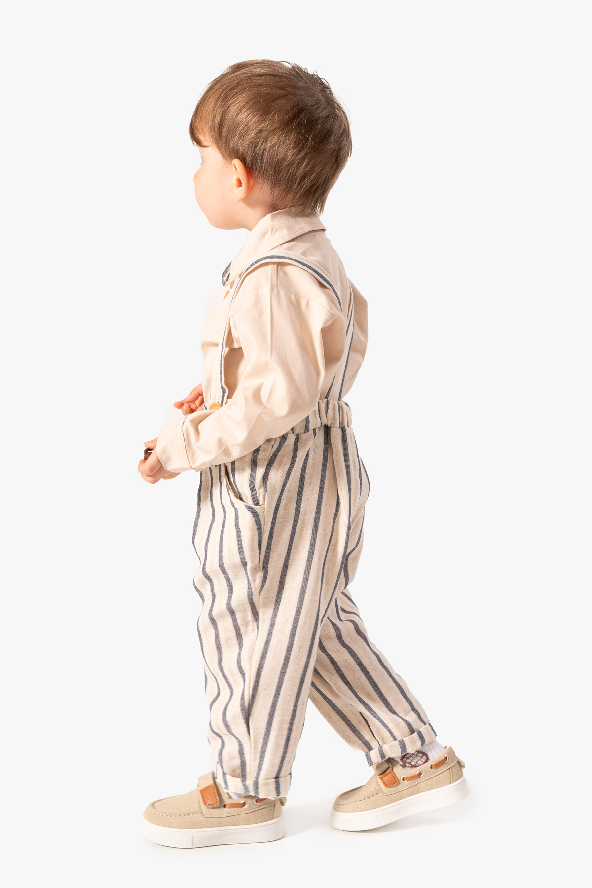 Jikko Baby Askılı Müslin Salopet Gömlek Bebek Takım 9067 fotoğrafı 2 (önizleme)