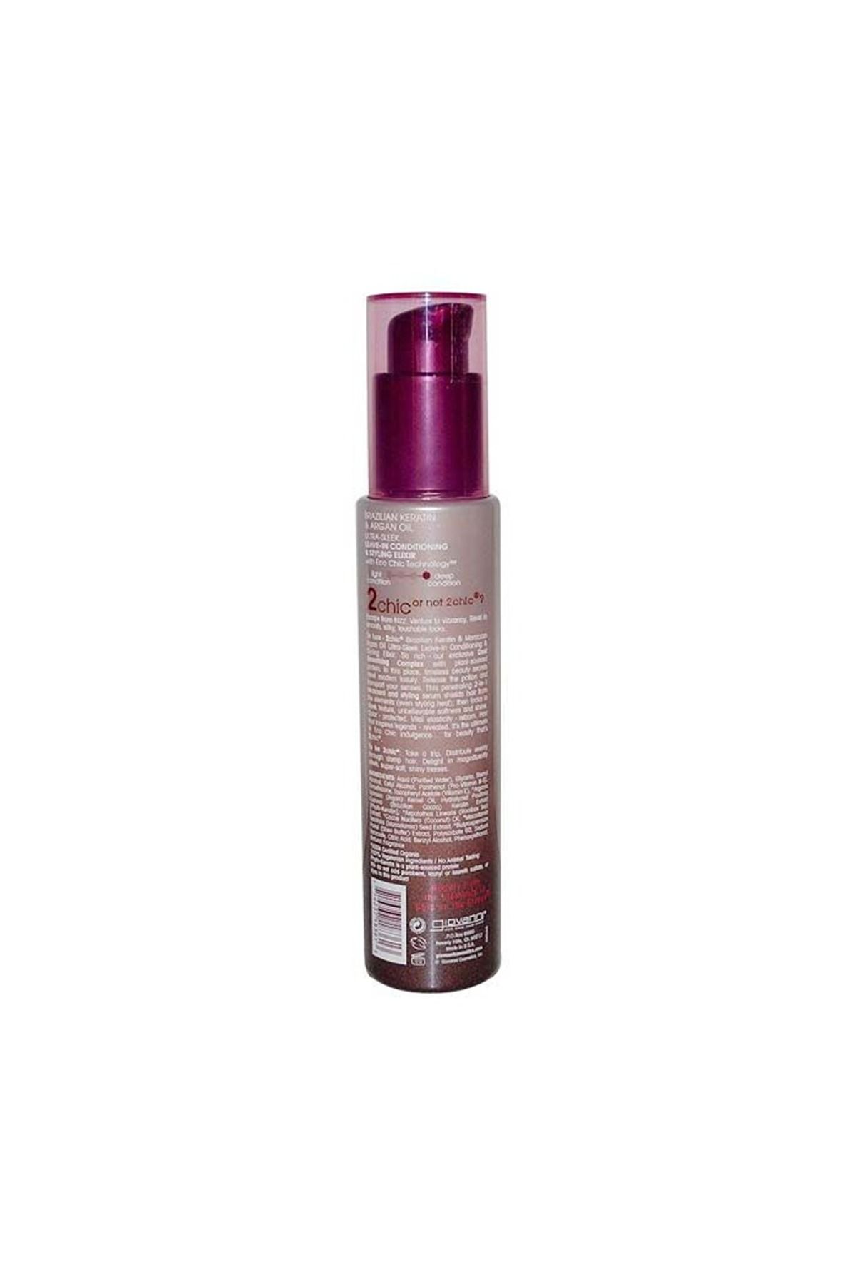 Giovanni-Giovanni Ultra Sleek Leave-In Conditioning & Styling Elixir - Brazilian Keratin & Argan Oil, 118 ml 2