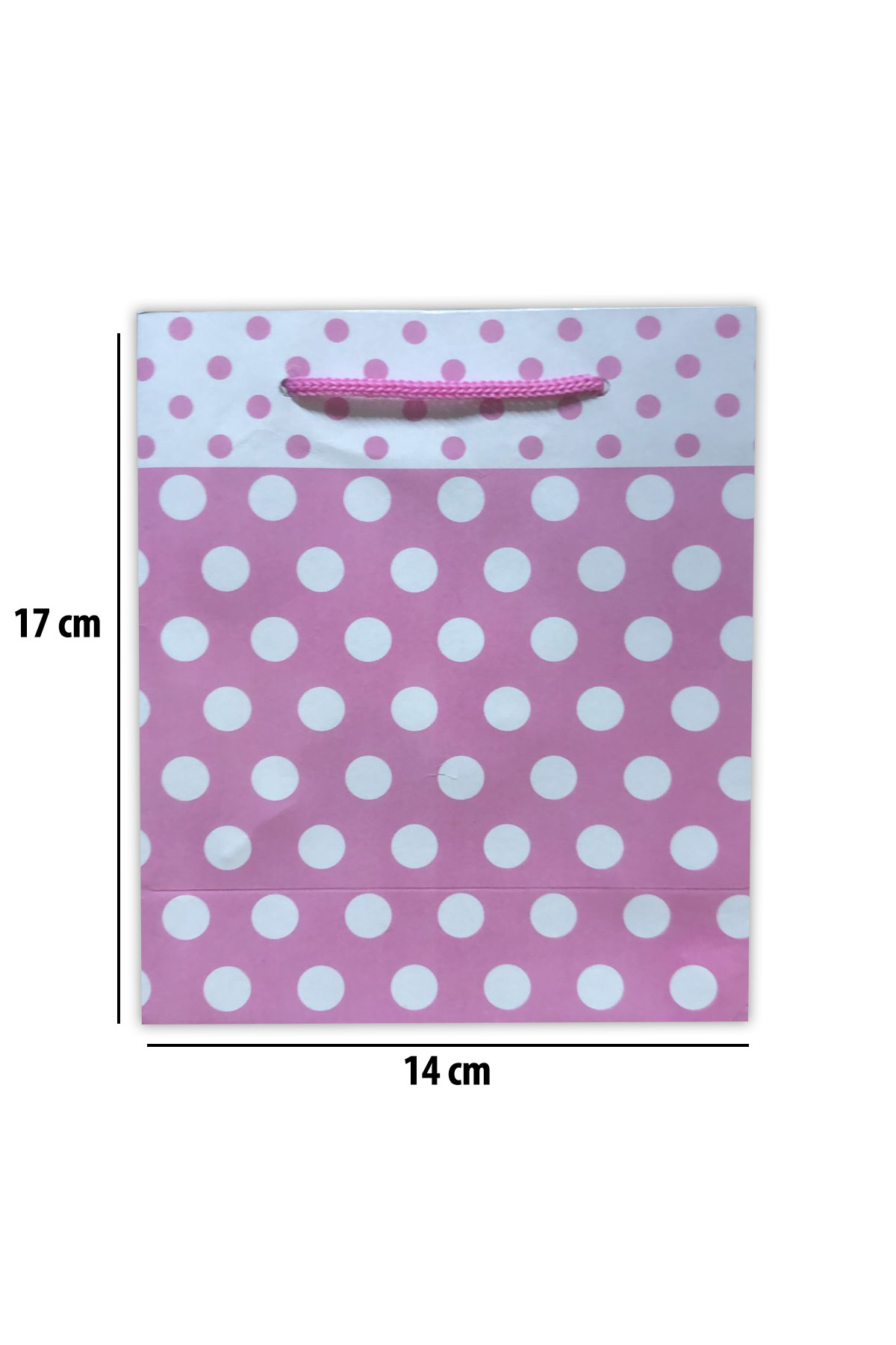 Parti Atölyesi 25 Adet 14-17-6 CM Ölçüsünde Kartondan Pembe Puantiyeli Çanta Doğum Odası Süslemesi fotoğrafı 2 (önizleme)