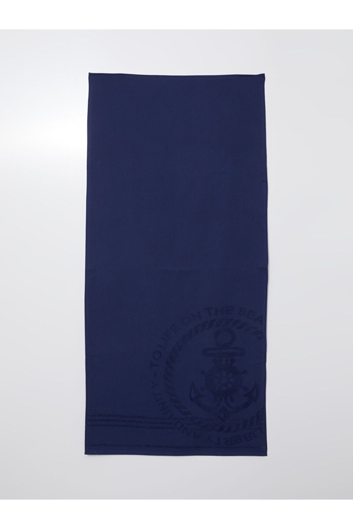 LC Waikiki Lacivert Baskılı Erkek Plaj Havlusu 70x140 cm