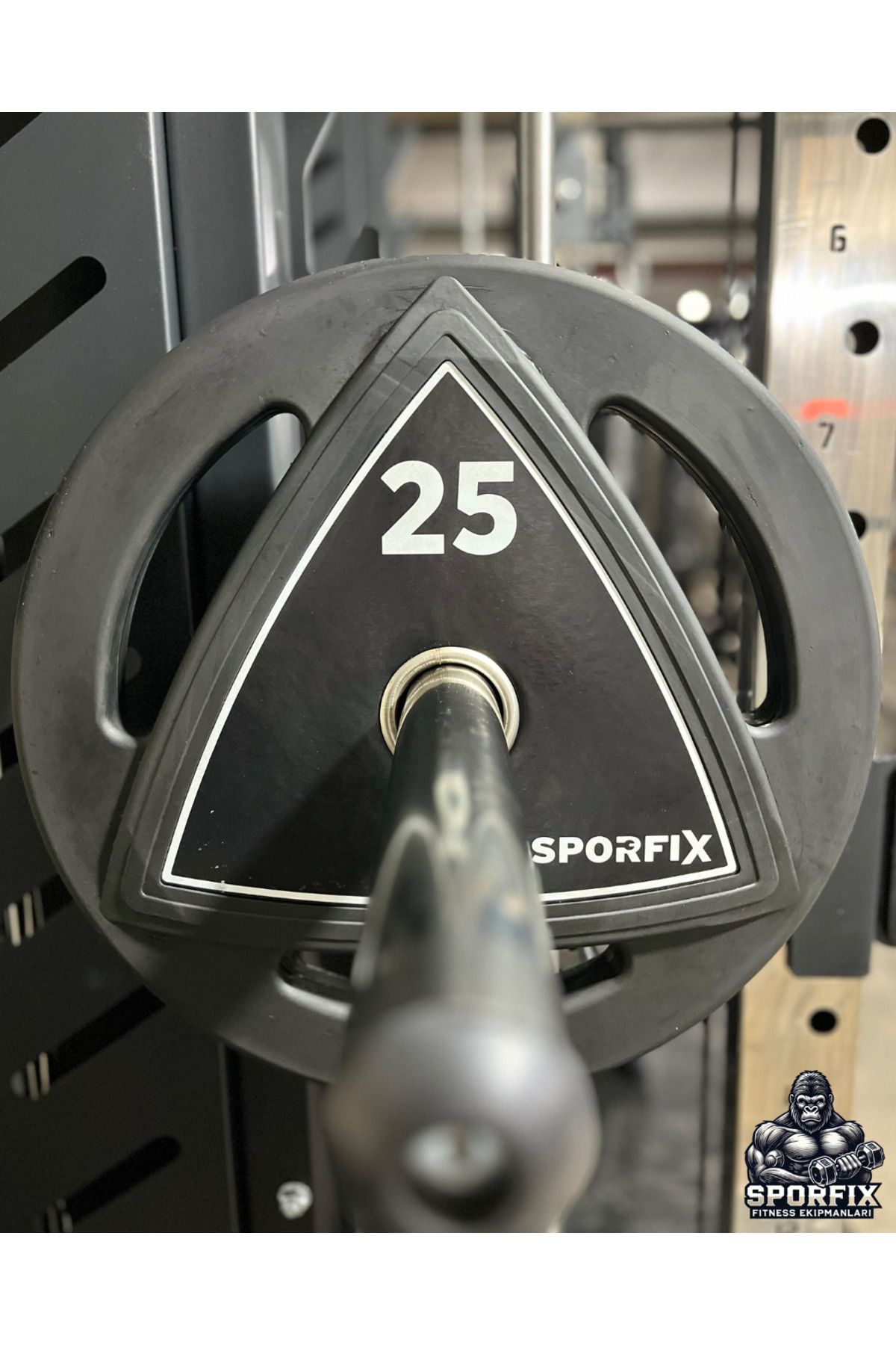 SPORFİX 25 KG KAUÇUK OLİMPİK PLAKA-AĞIRLIK-AĞIRLIK PLAKASI-DAMBIL