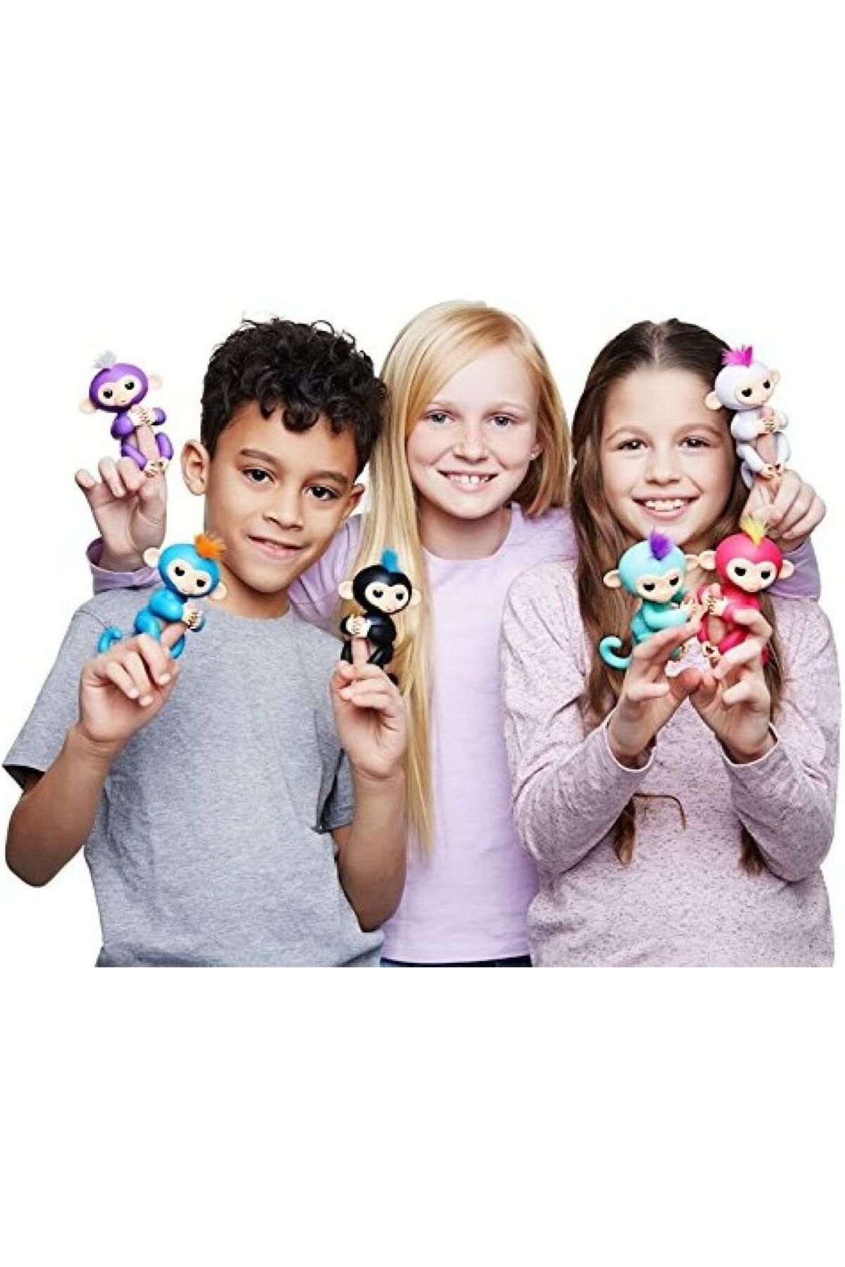 Yelajoy-Finger Monkey Toy,Interactive Baby Monkey Reacts to Touch,has a unique voice and personality,Red 5