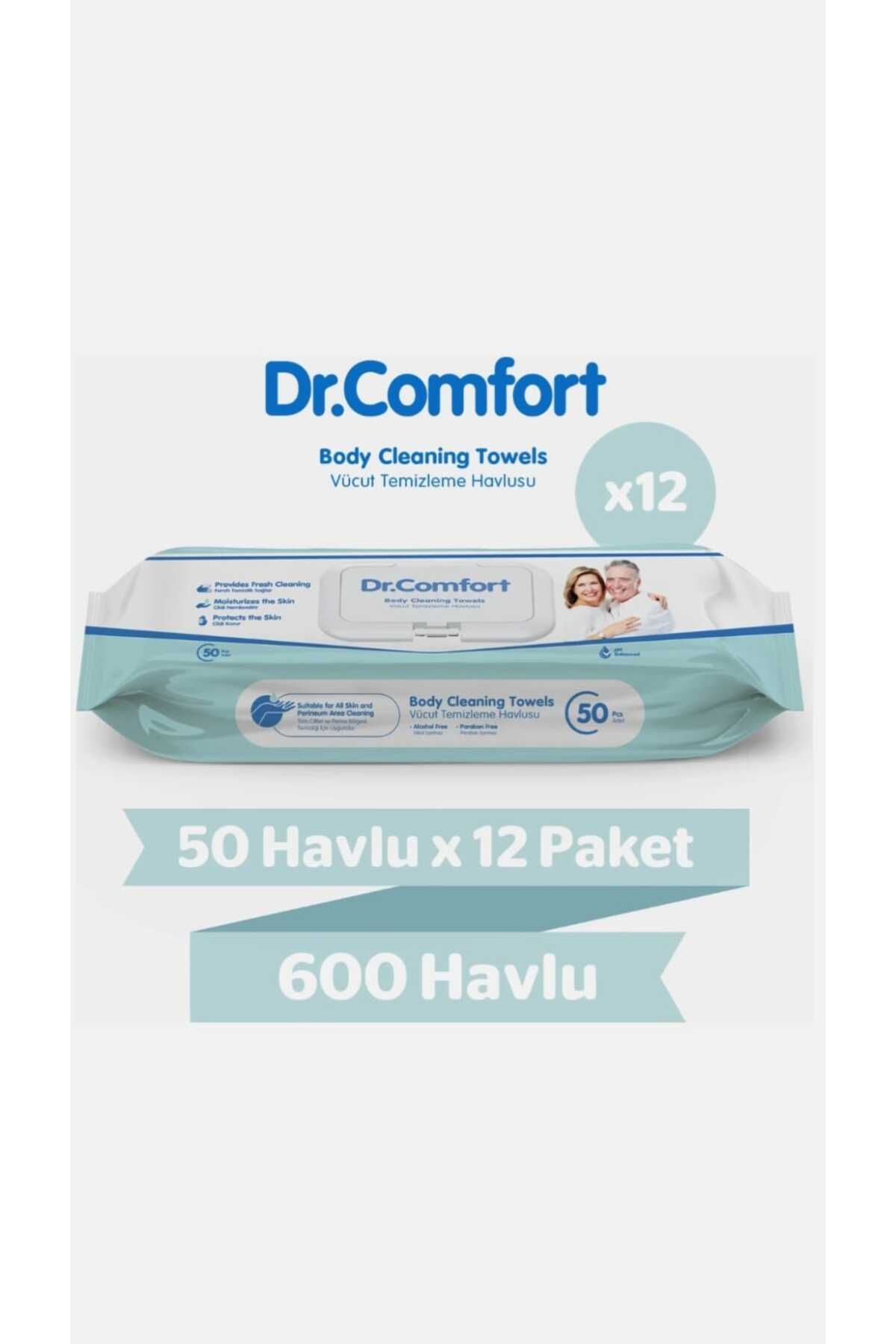 Dr.Comfort NETKAL Dr. Comfort Vücut Temizleme Havlusu 50 ADET (50X12)