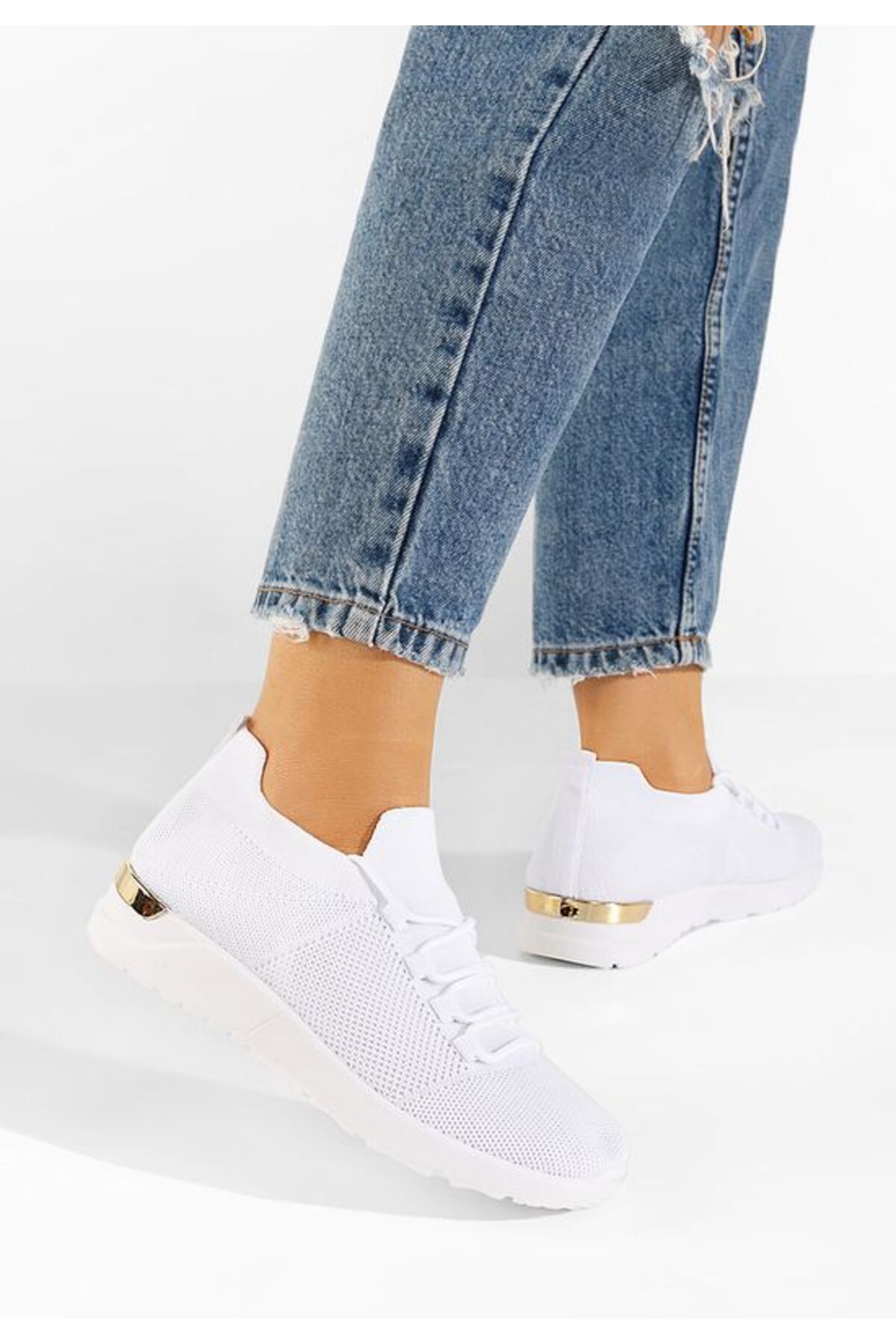 B T Shoes Sneakers Dama Bushra Albi Femeie - 35