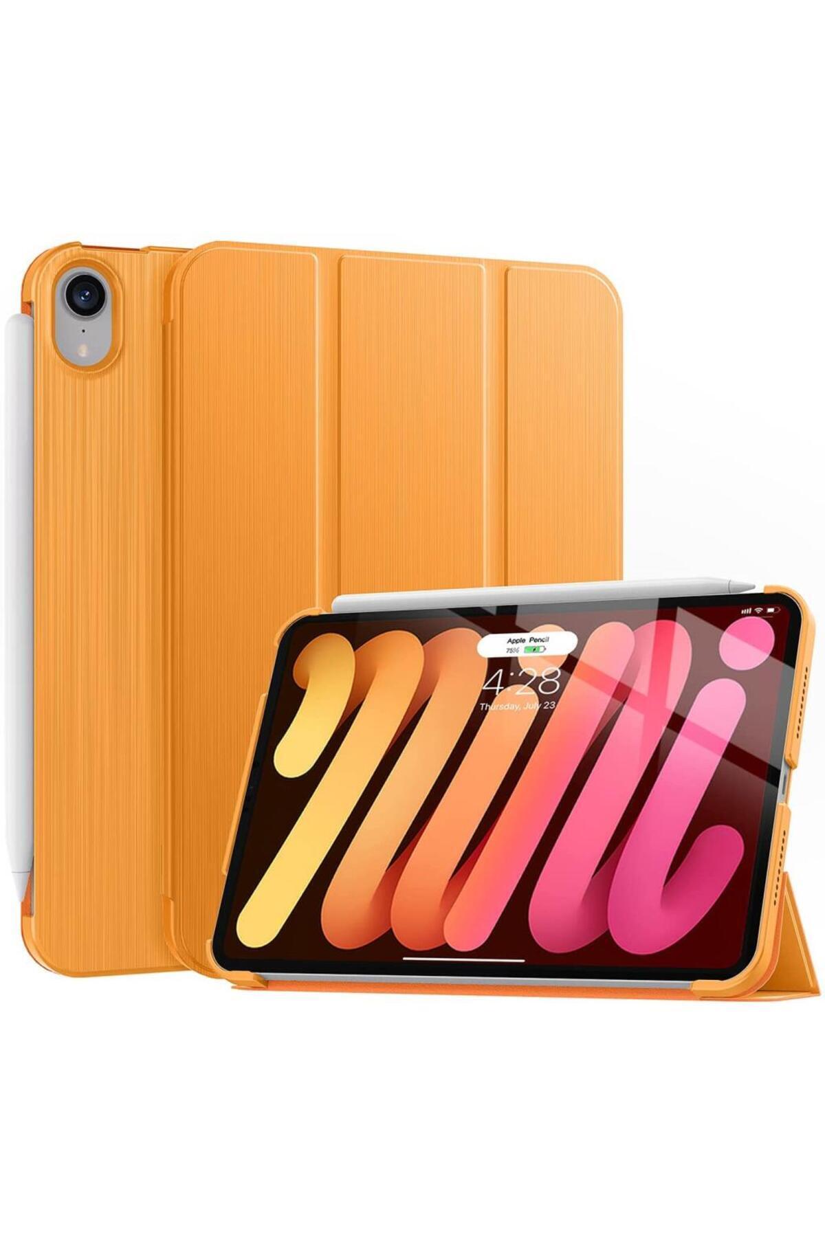 iPad Air 11inch M4/M3/M2 2026-2024 Compatible Case Pu Leather Smart Stand Case 2026-2024 Orange