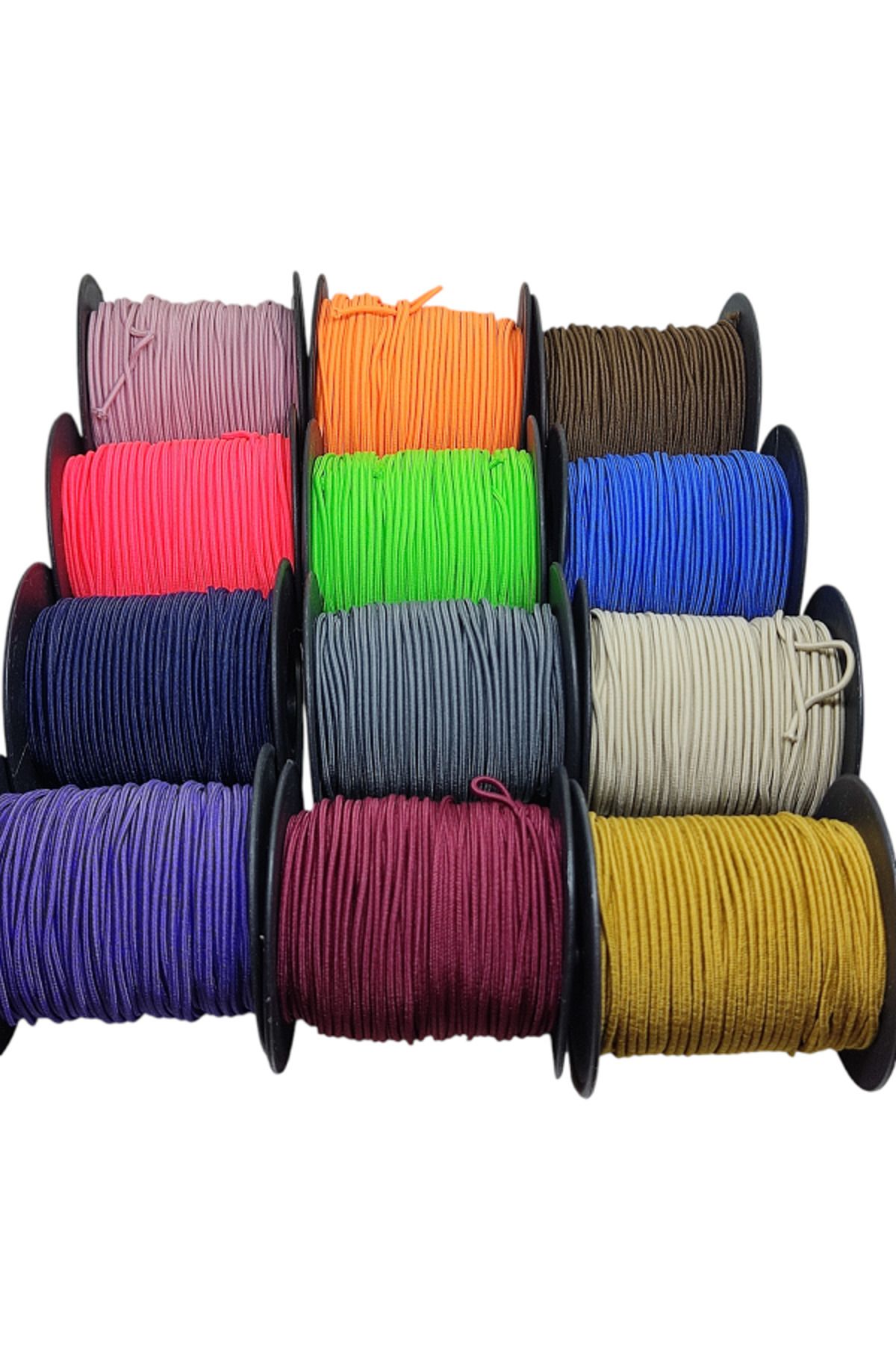 PARACORD-1.5 mm Rubber String 12 Reels Firebird 7