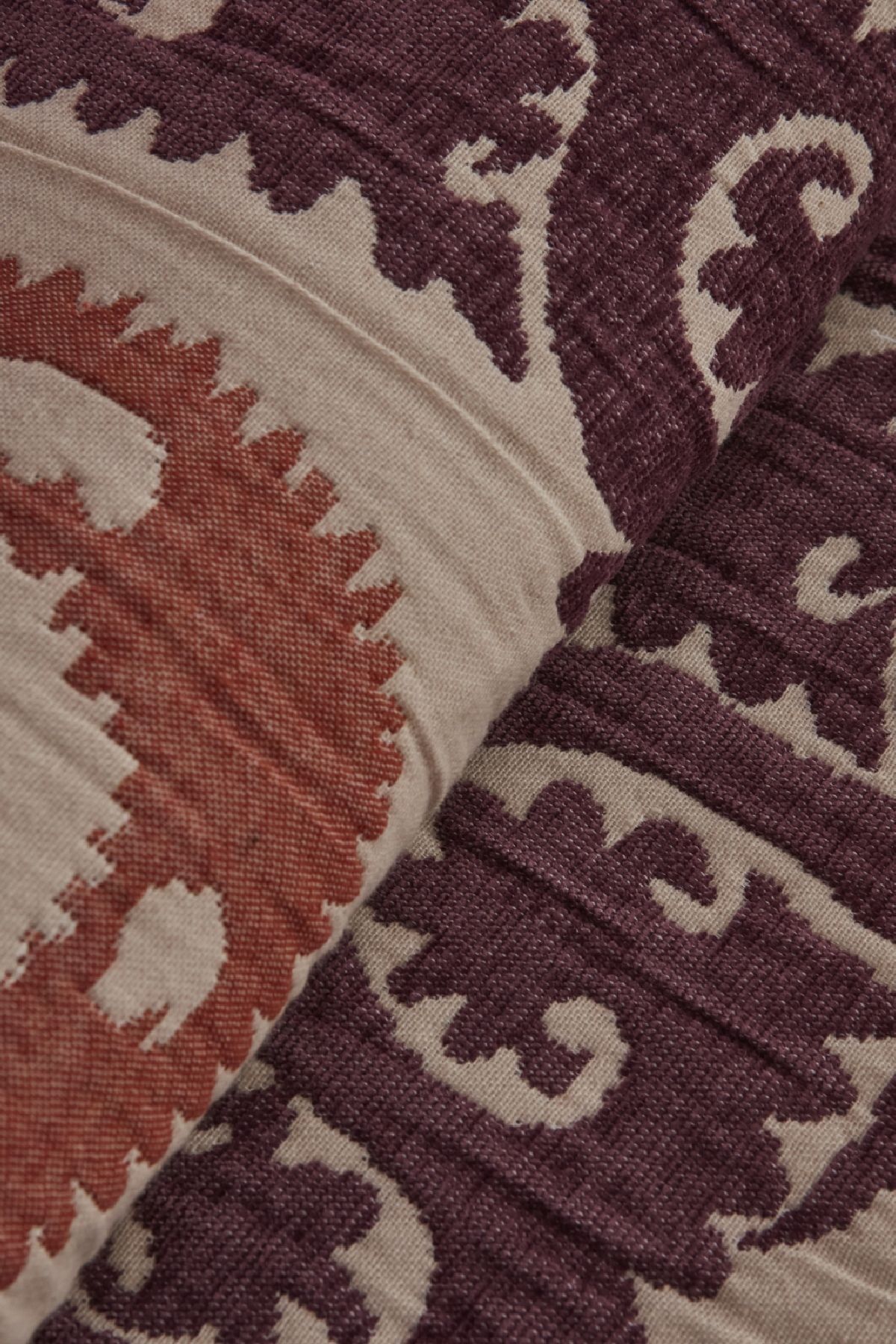 Karaca Home-Ruan Plum Double Bedspread Set 2