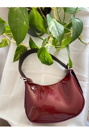 bag Bordo rugan kadın omuz çantası