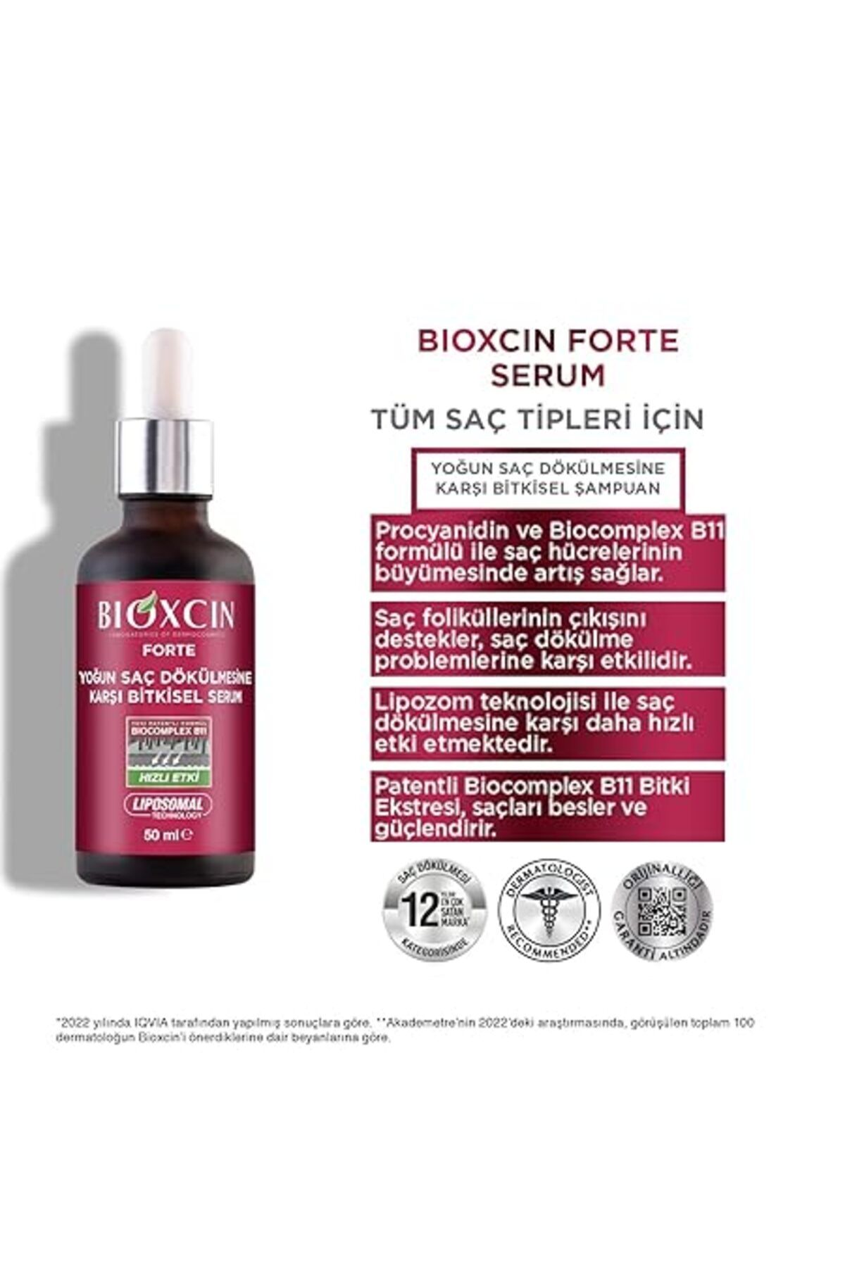 Bioblas-Bioxcin Forte Kräuterserum 3 x 50 ml - Stark gegen Haarausfall - mit BioComplex B11 5